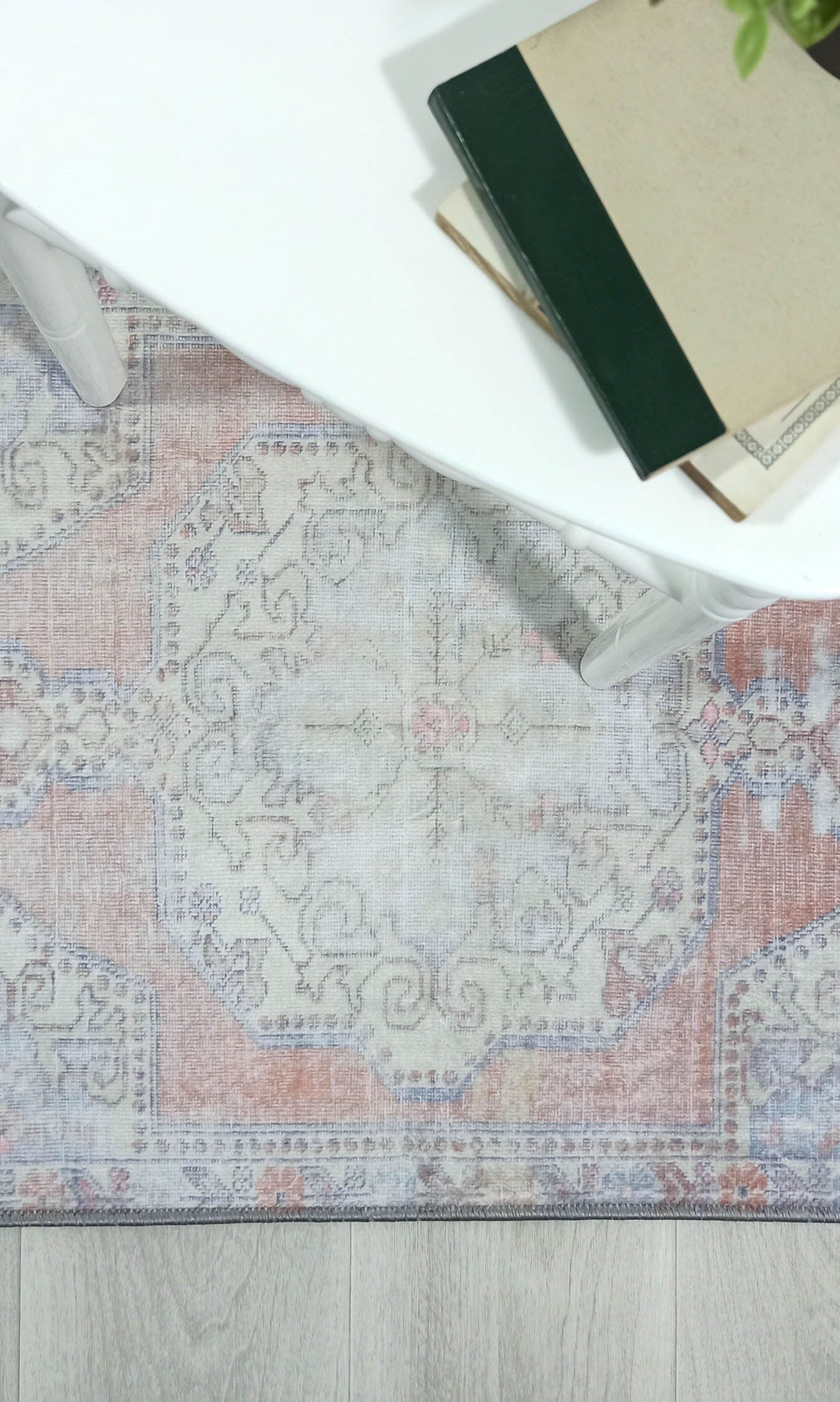 Eira Faded Orange Blue Oushak 2x3 Rug