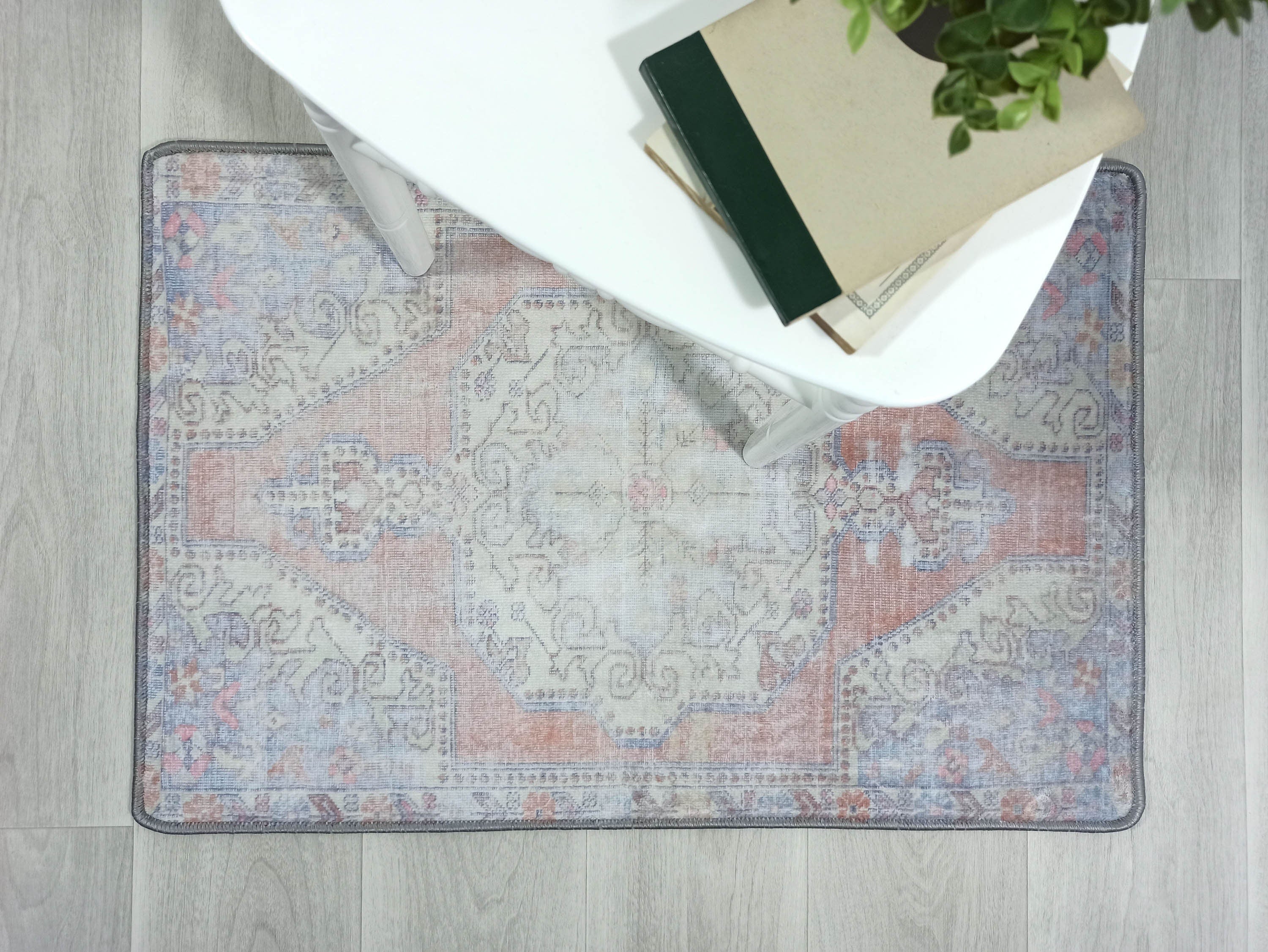 Eira Faded Orange Blue Oushak 2x3 Rug