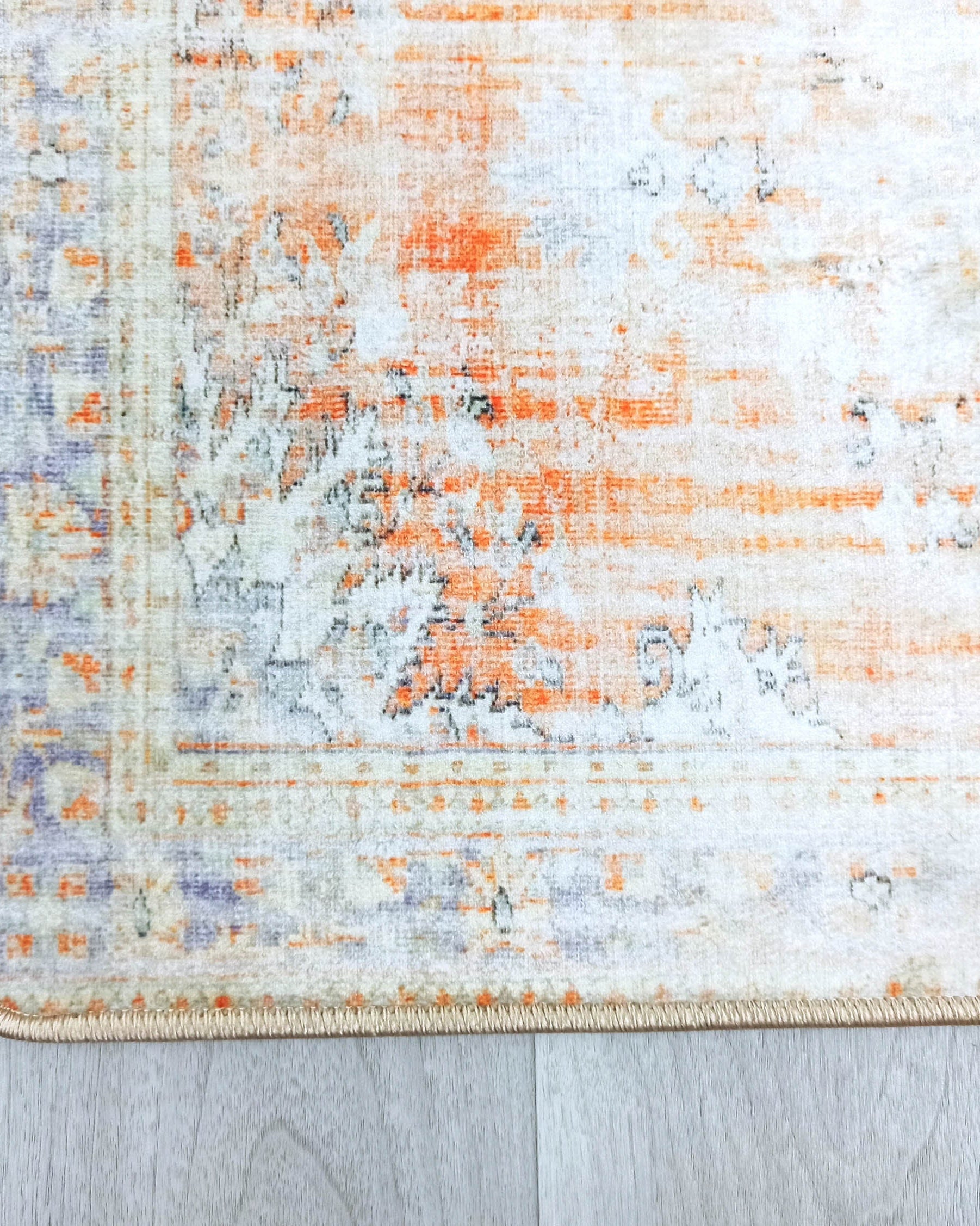 Makenna Orange Distressed Beige Turkish 2x3 Rug