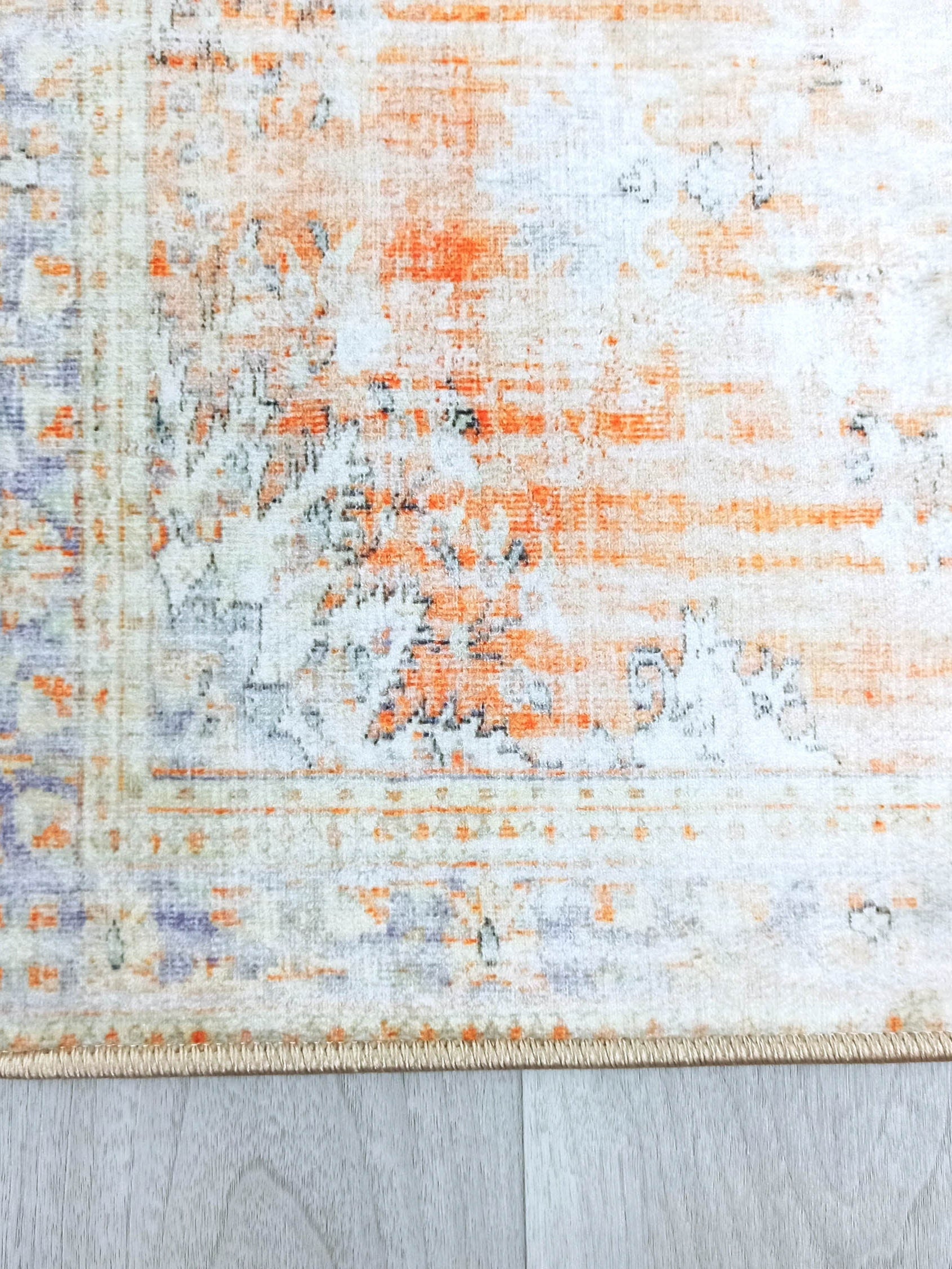 Makenna Orange Distressed Beige Turkish 2x3 Rug