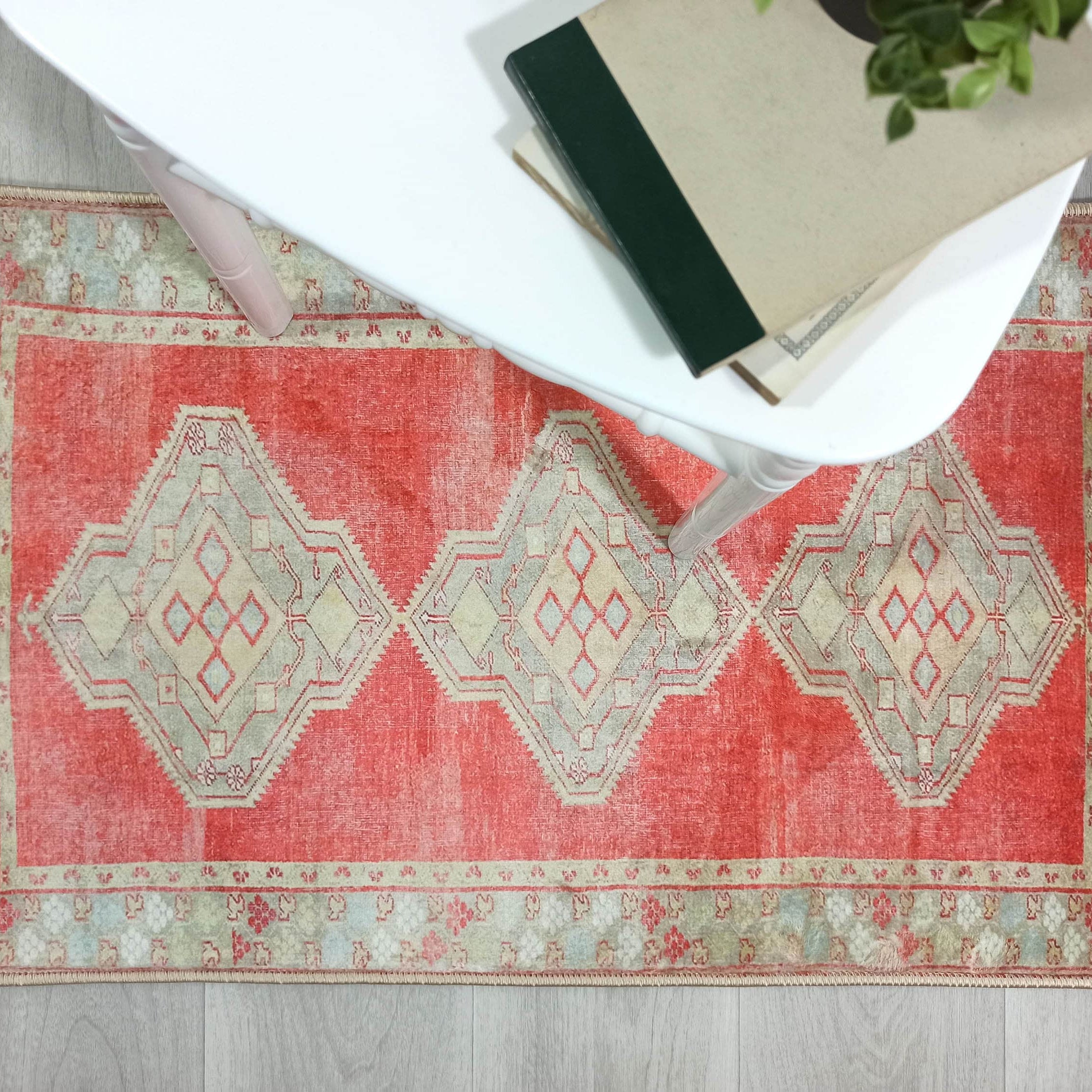 Coraline Distressed Coral Beige Turkish 2x3 Rug