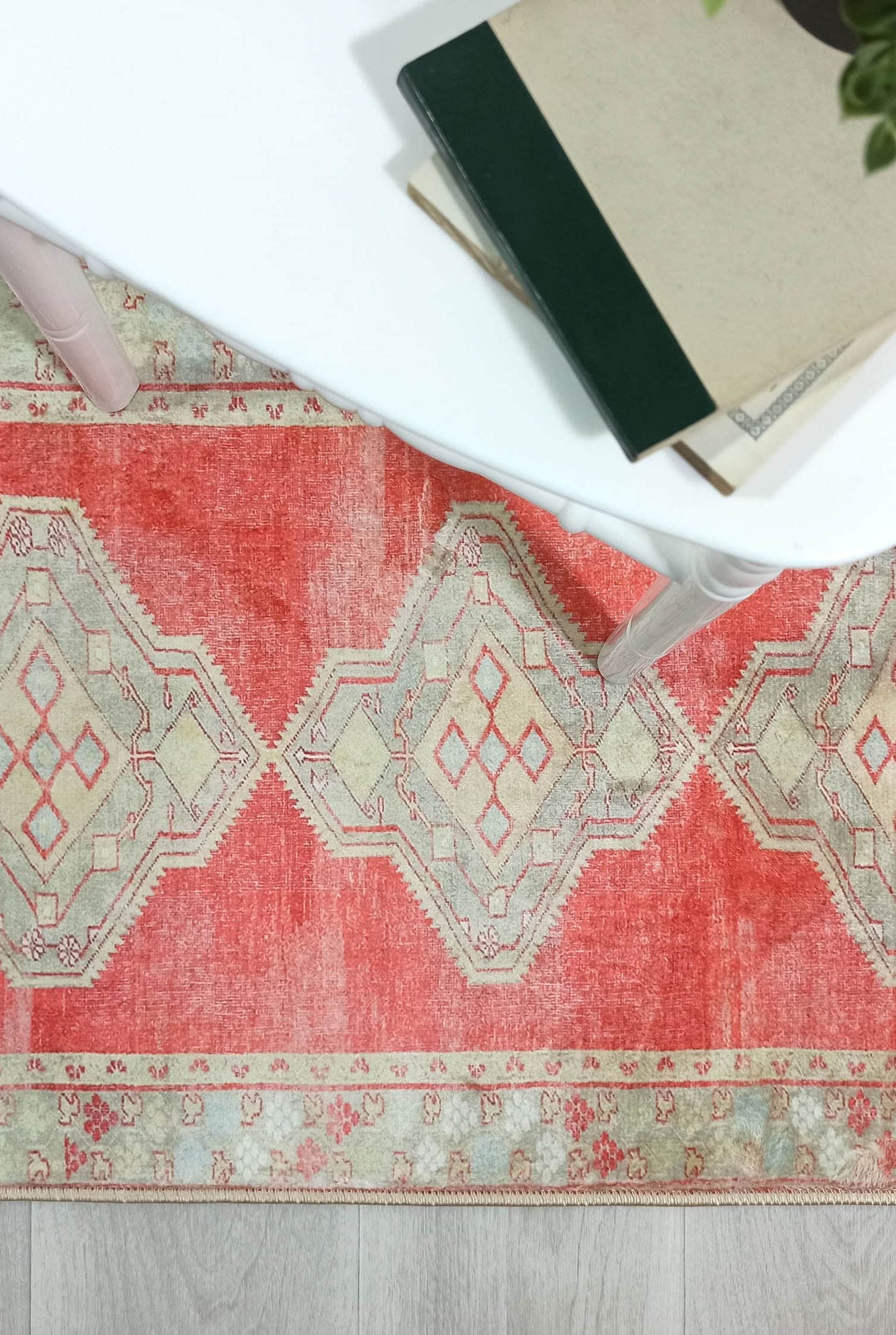 Coraline Distressed Coral Beige Turkish 2x3 Rug