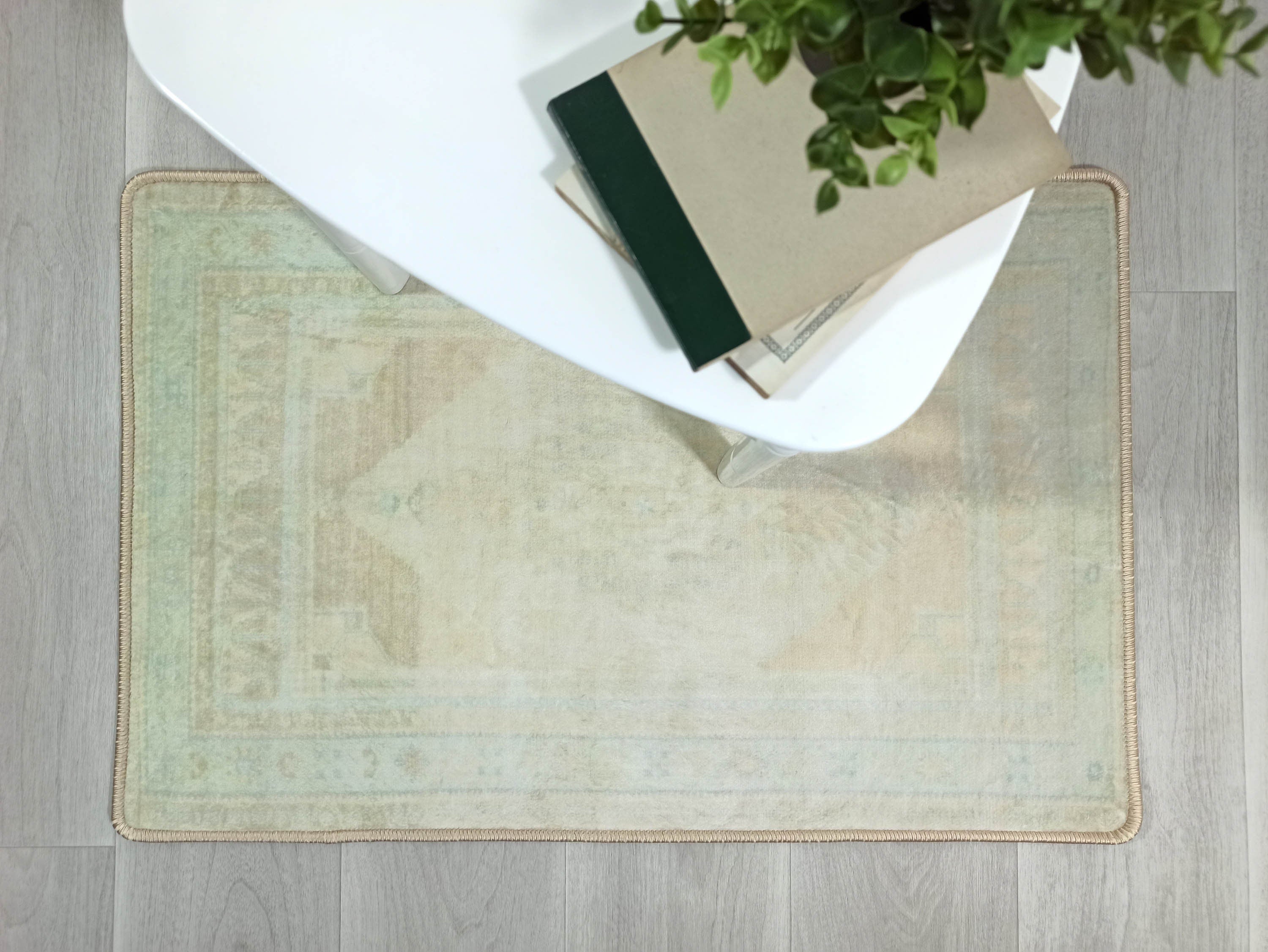 Ila Natural Beige-Blush Yellow Greenish Turkish 2x3 Rug