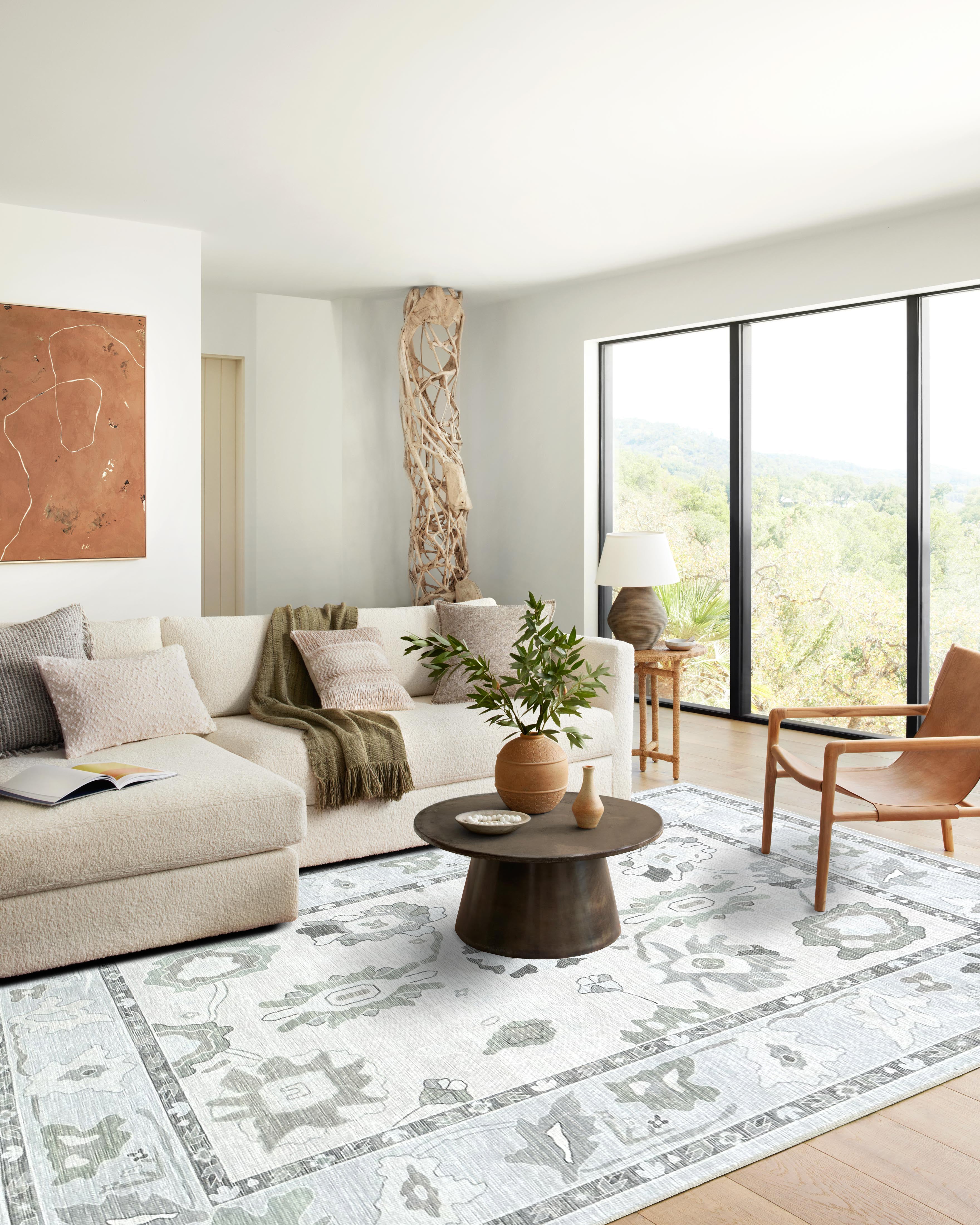 Tips for Styling Your Living Room with Oushak Rugs