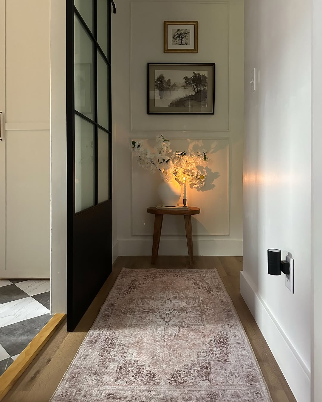 Runner rug in a hallway adding warmth and style while refreshing the home décor