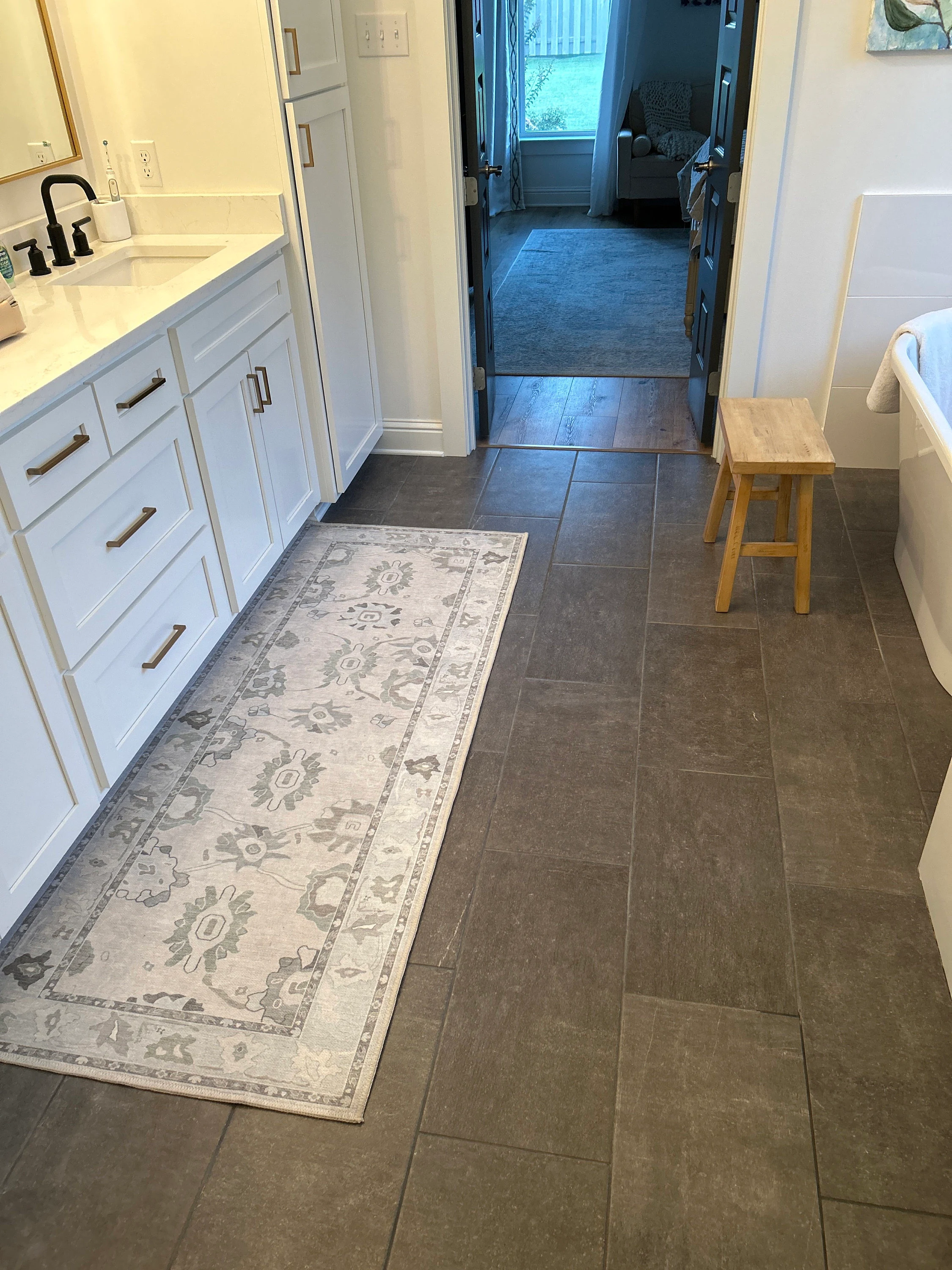 Washable Runner Rugs to add a cozy vibe to your bathrooms - Fame Rugs