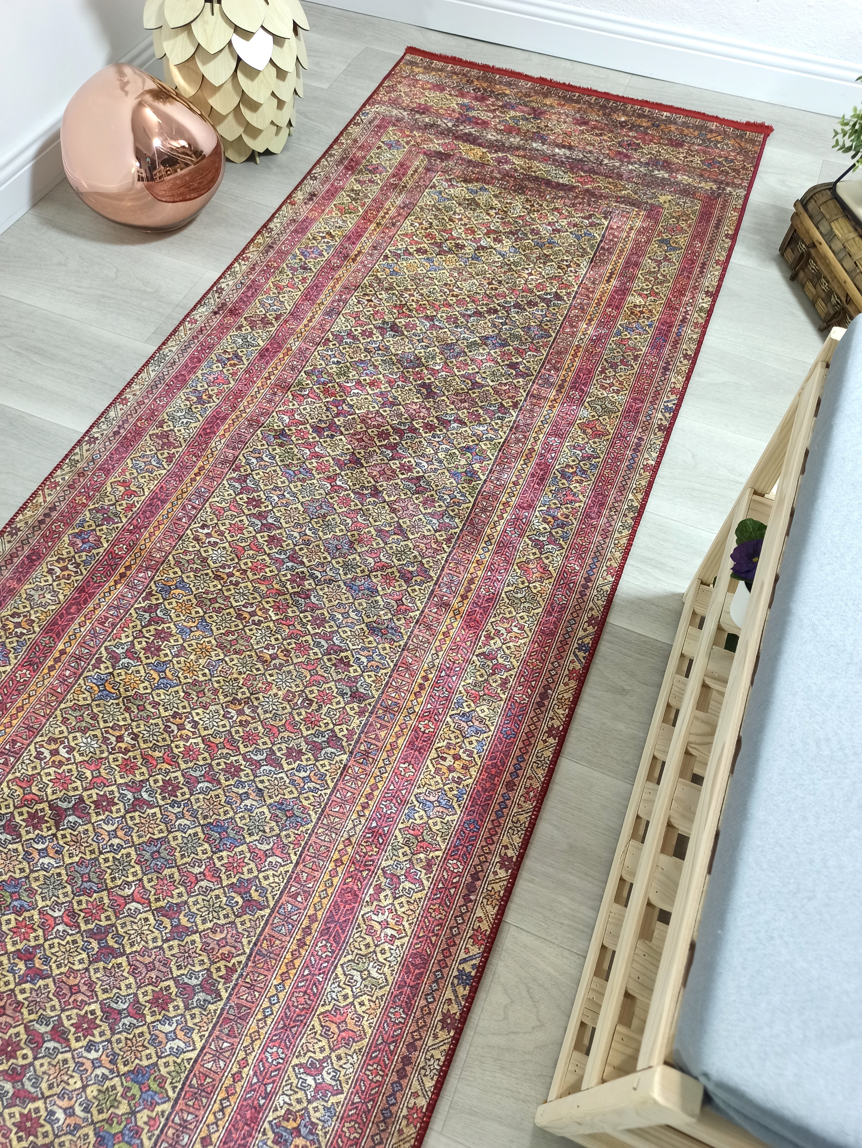 Arsa Turkish Oushak Red Beige Rug
