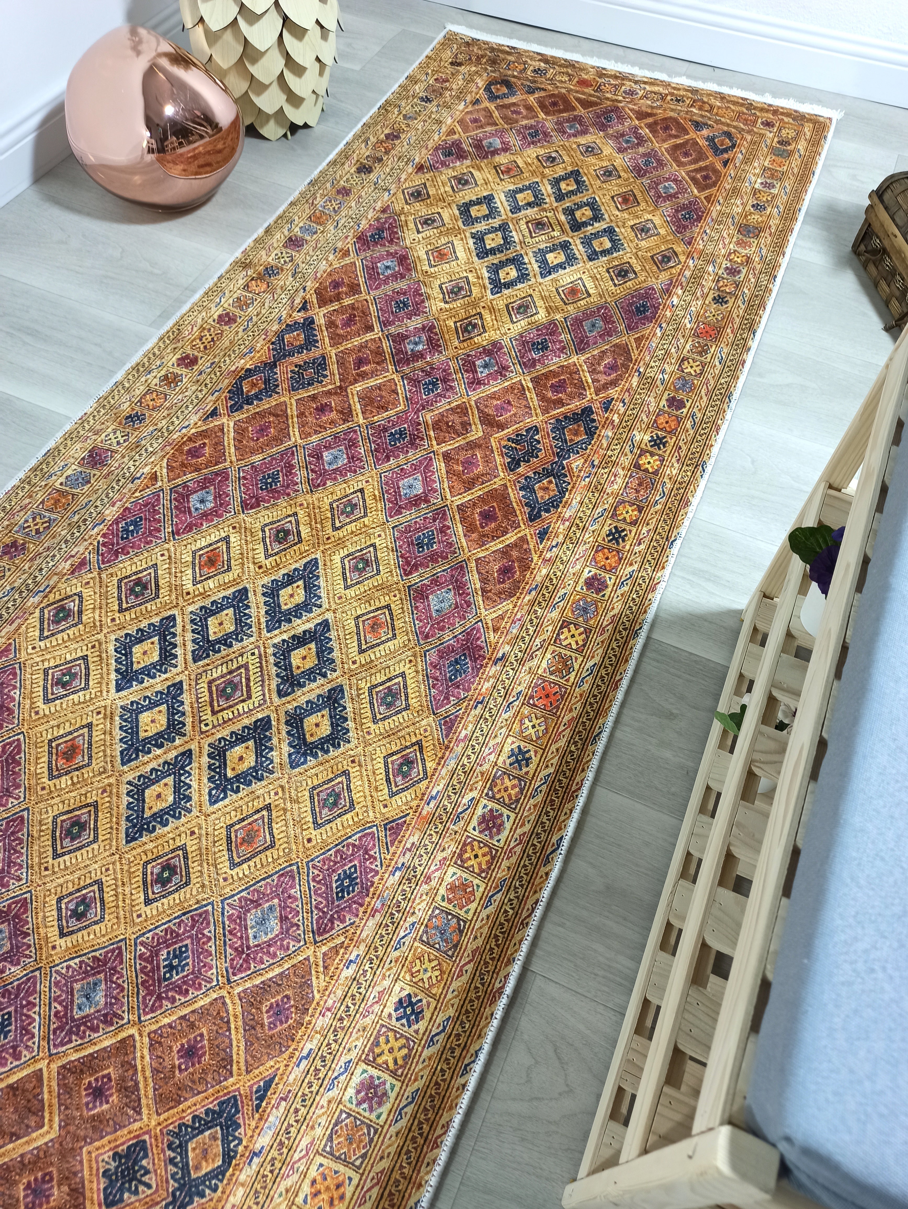 Emra Turkish Kilim Muted Orange Rug