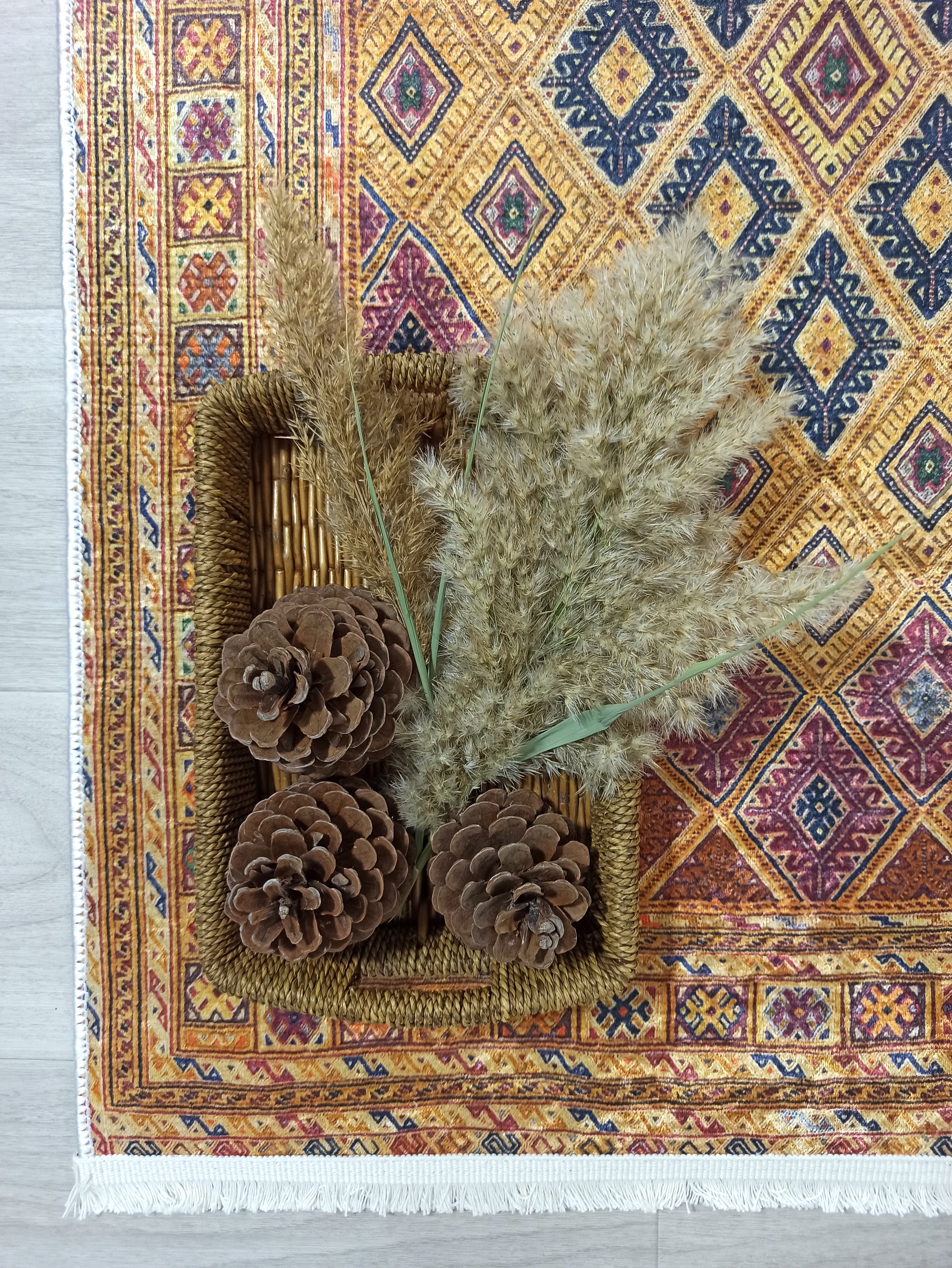 Emra Turkish Kilim Muted Orange Rug