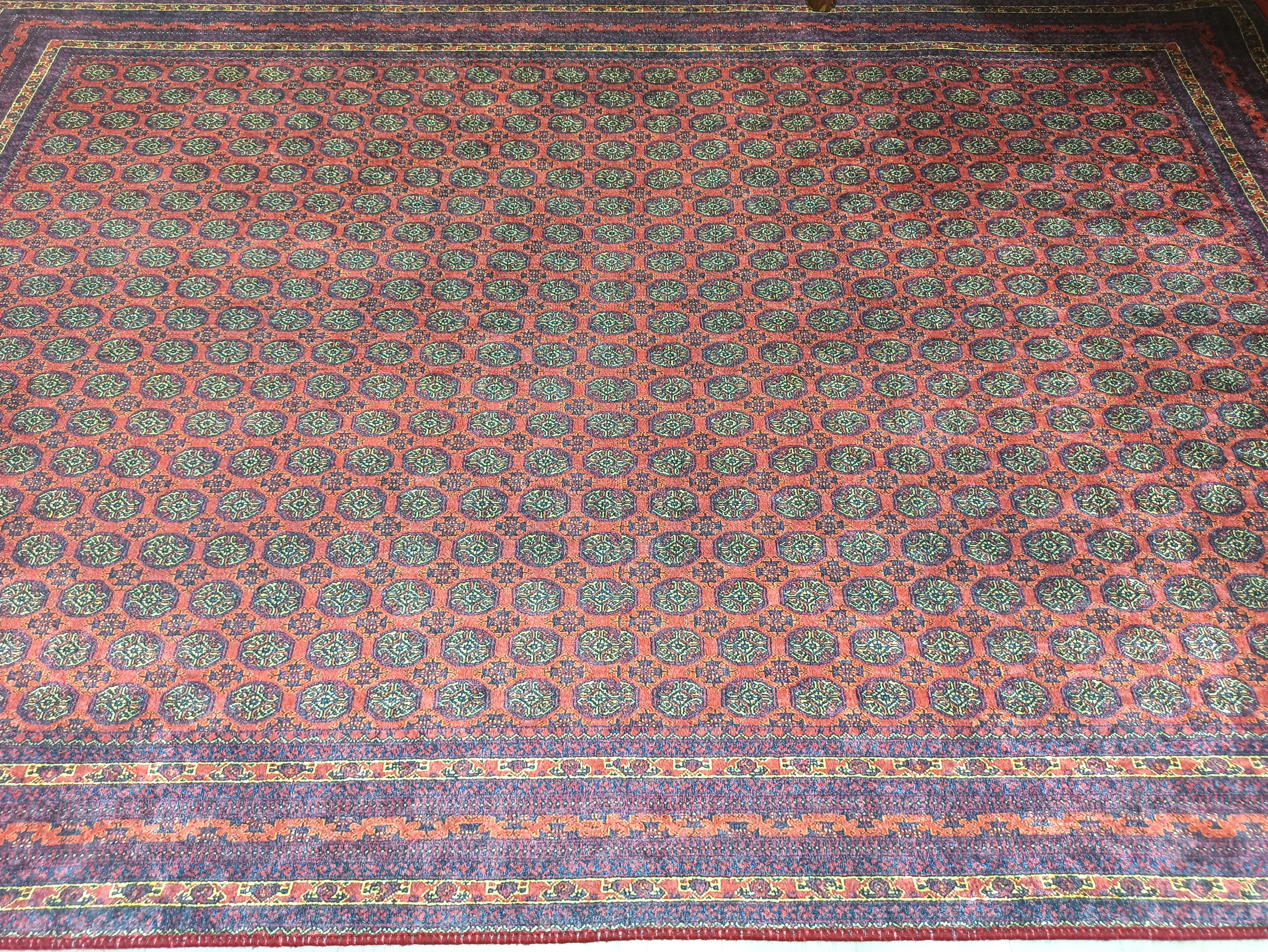 Turkish Kilim Muted Red Turkmen Style Vintage Rug