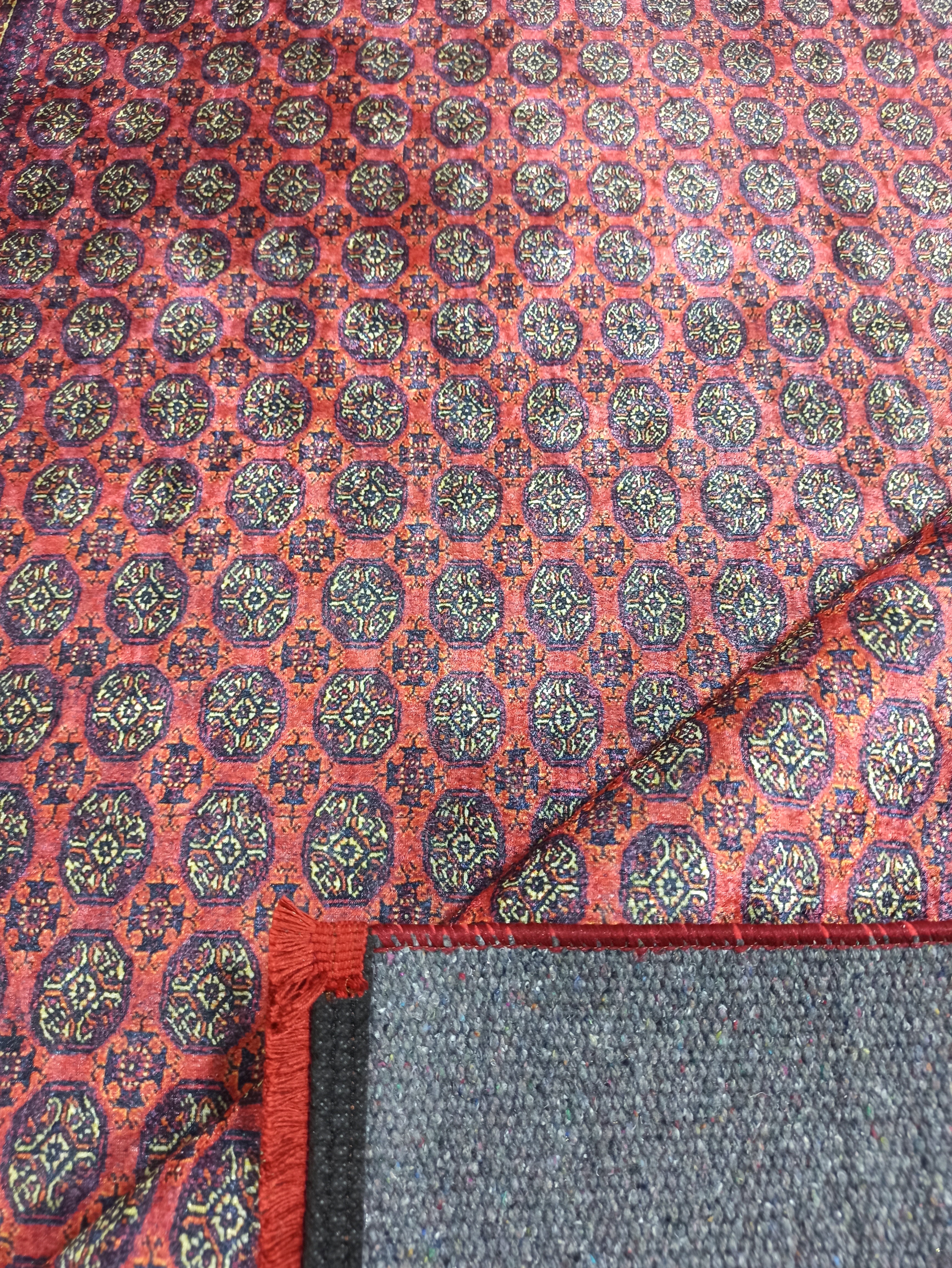 Turkish Kilim Muted Red Turkmen Style Vintage Rug