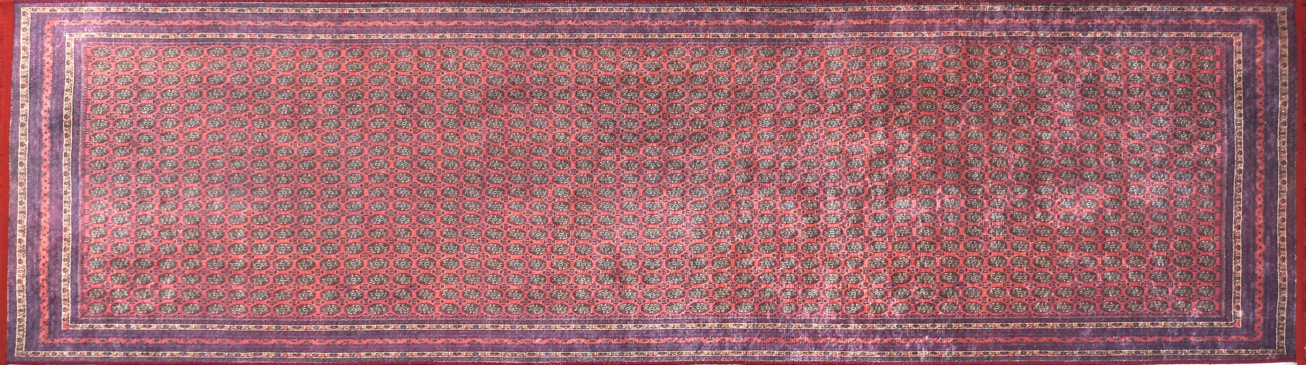 Turkish Kilim Muted Red Turkmen Style Vintage Rug