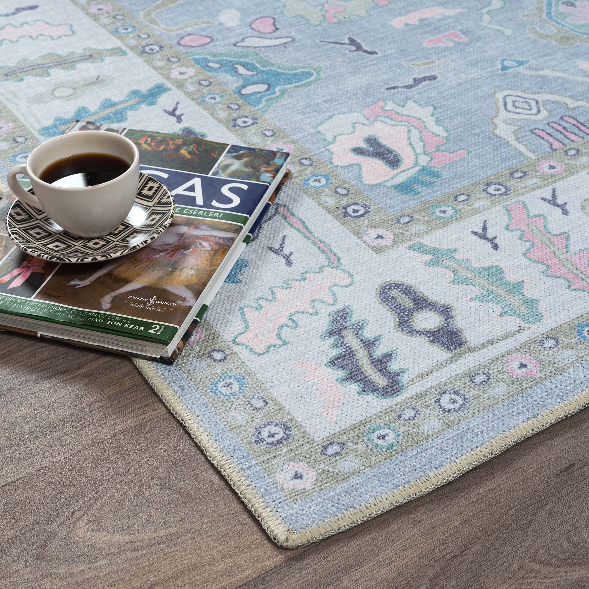 Aviana Pastel Lavender Modern Oushak Rug