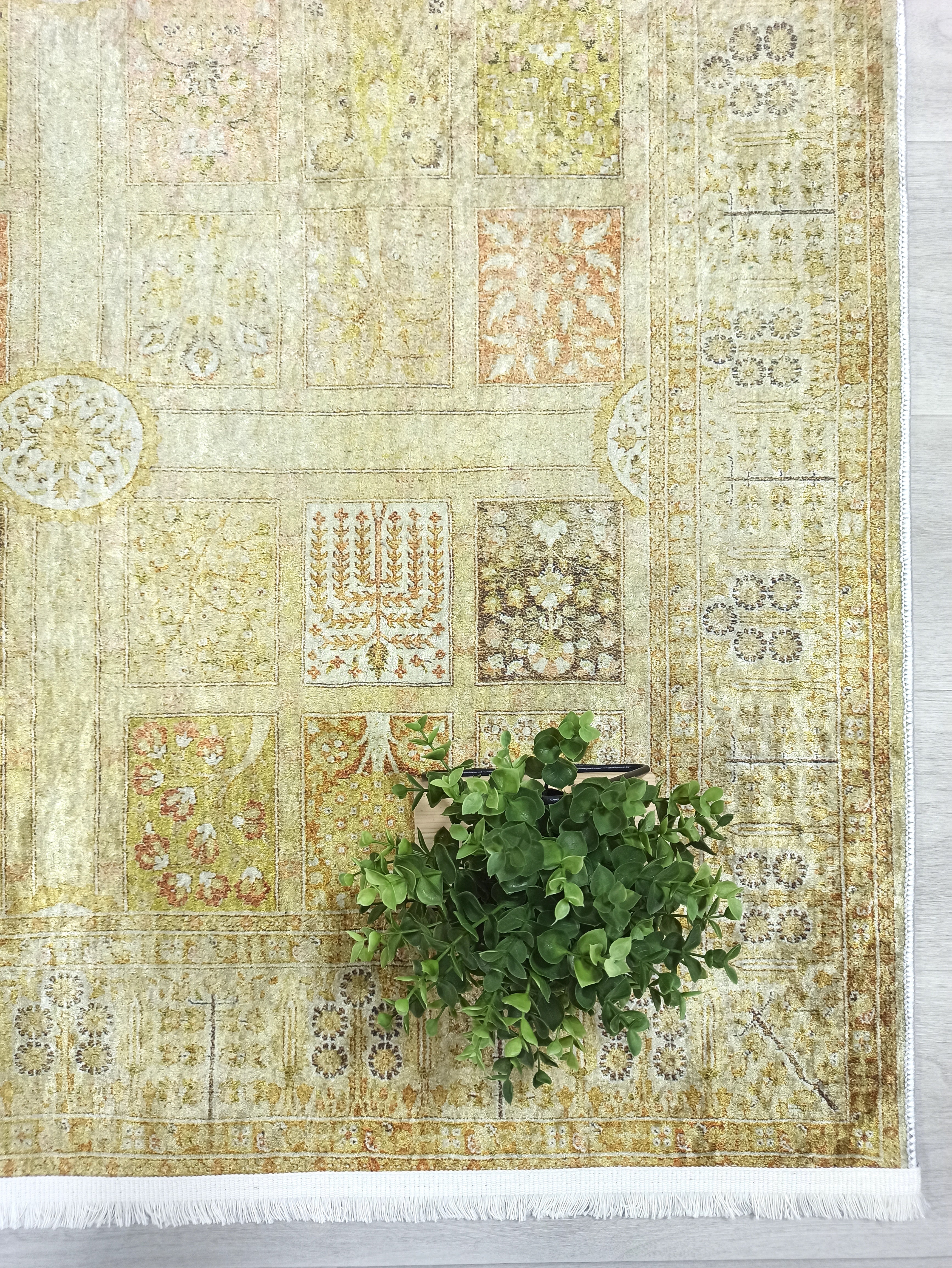 Yellow Style Vintage Rug, Home Décor Runner Area Rugs