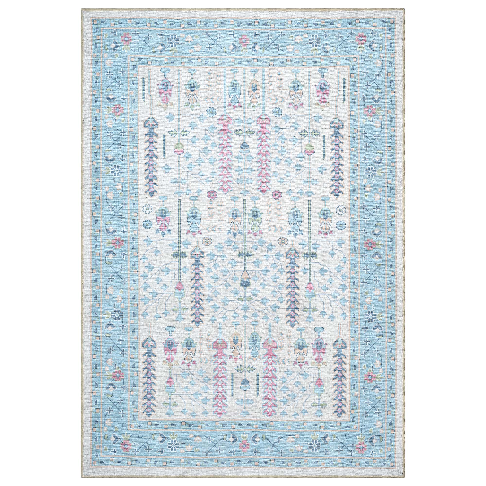 Annela Pastel Light Blue Modern Oushak Rug