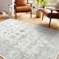 Neutral Oushak Rug, White Gray Turkish Vintage Faded Pastel Large Oversized Area Rugs for Living room Dining Bedroom Kitchen Bathroom