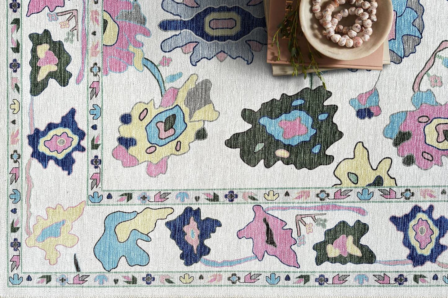 Oushak Rug, Colorful Vintage Turkish Floral Pastel Large Oversized Area Rugs for Living room Dining Bedroom Kitchen Bathroom Kids