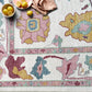 Pink Oushak Rug, Vintage Turkish Eclectic Floral Sweet Pastel Large Area Rugs for Living room Dining Bedroom Kitchen Bathroom