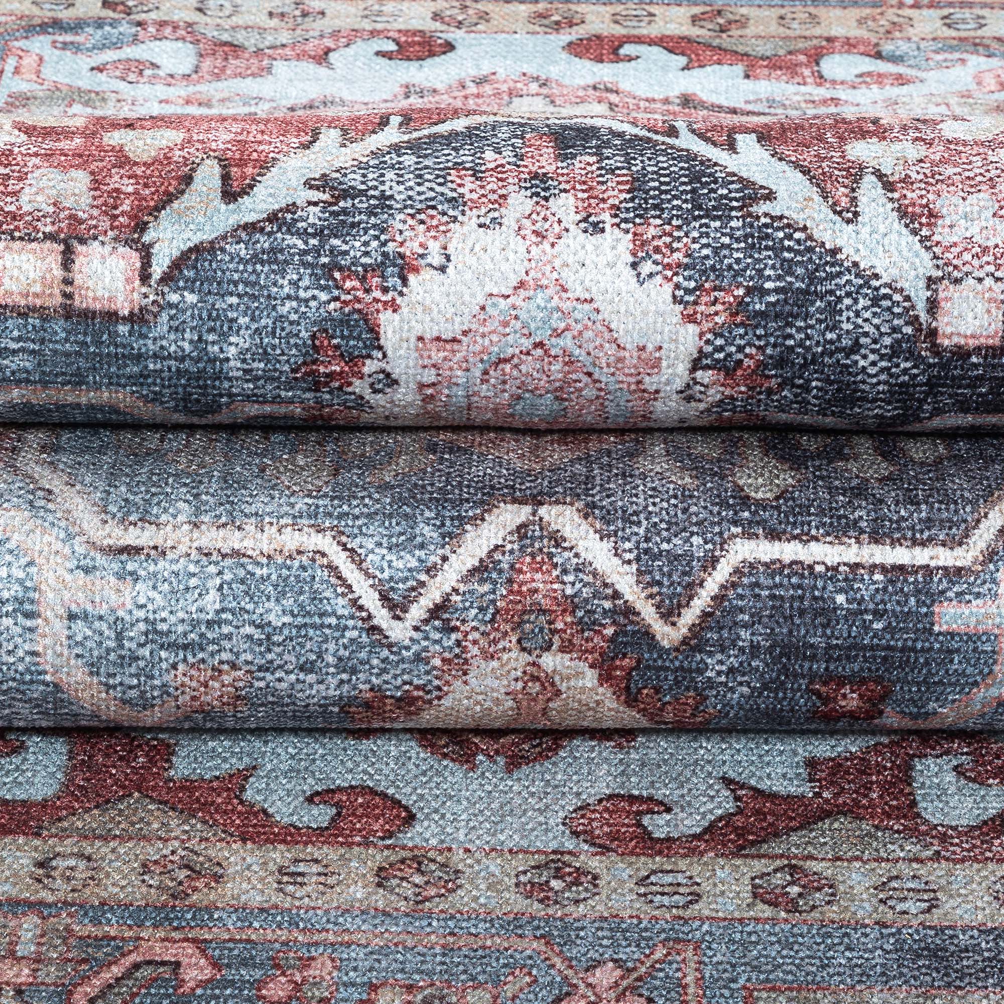 Rayan Terracotta Distressed Modern Persian Rug