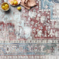 Distressed Modern Persian Rug, Terracotta Vintage Inspired Medallion Geometric Large Area Rugs for Living room Bedroom Bathroom Kitchen Home
