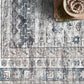 Modern Distressed Persian Rug, Vintage Antique Inspired Medallion Geometric Large Area Rugs for Living room Bedroom Bathroom Kitchen, Hom