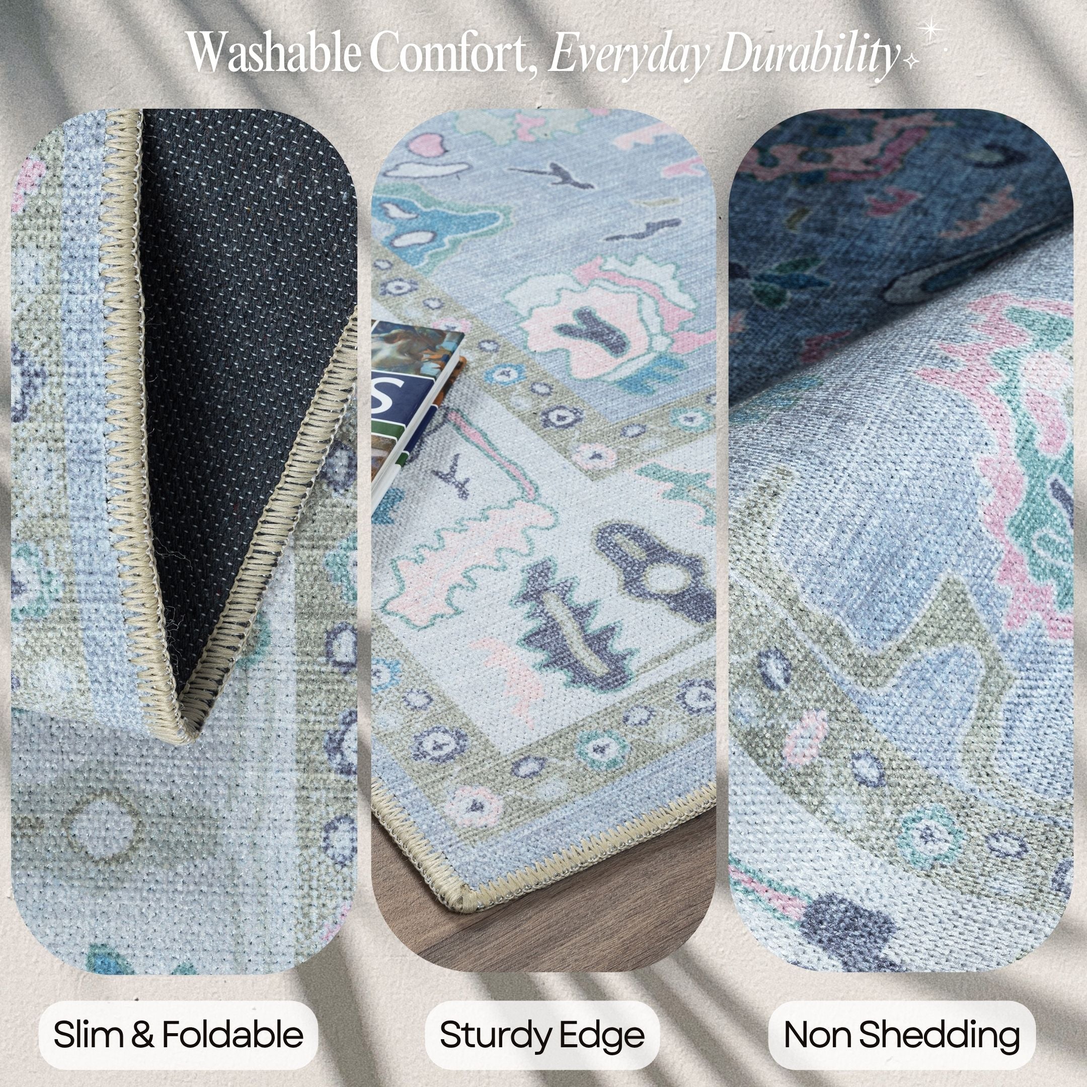 Aviana Pastel Lavender Modern Oushak Rug