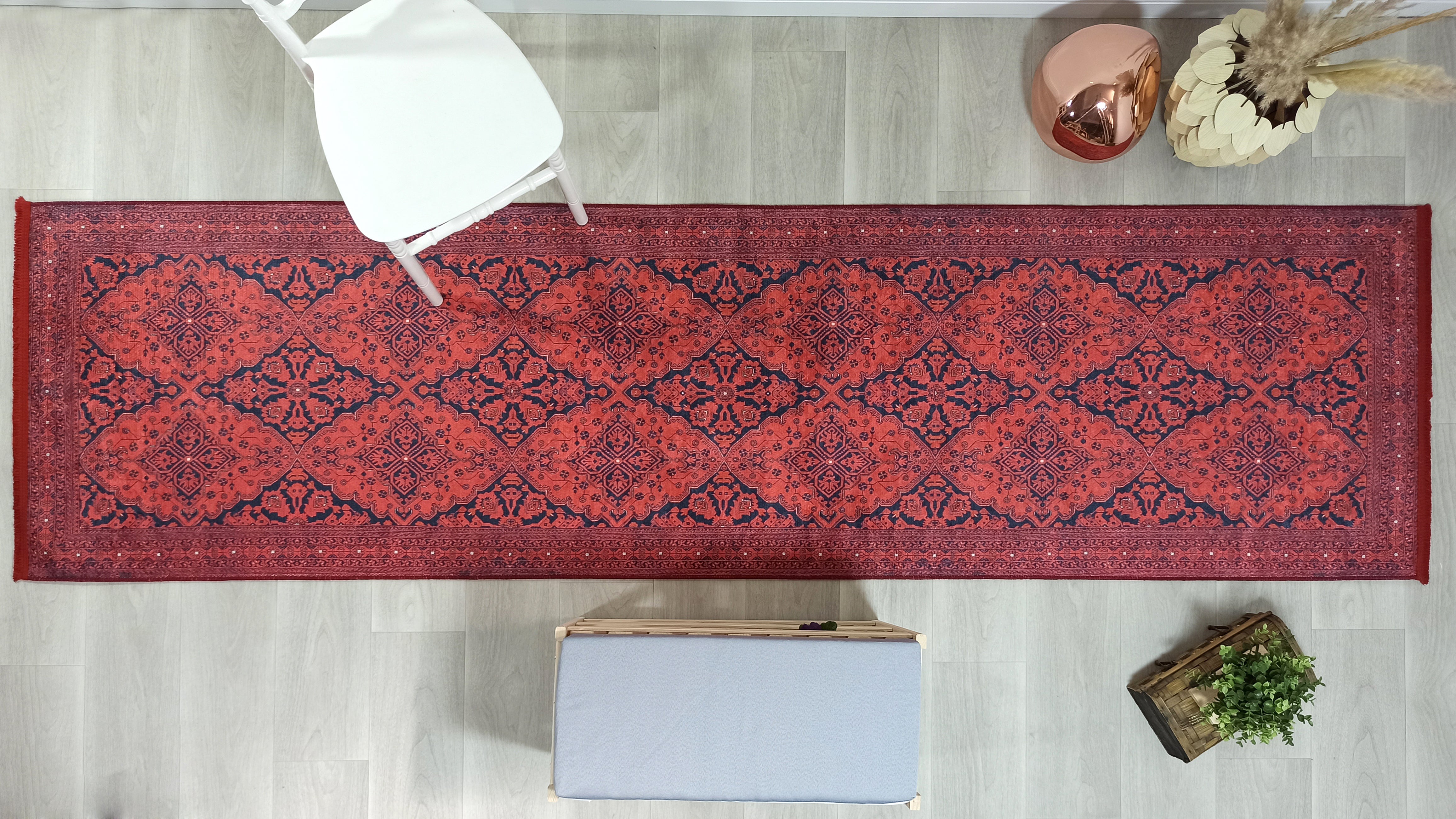 Rihab Red Afghan Oriental Rug