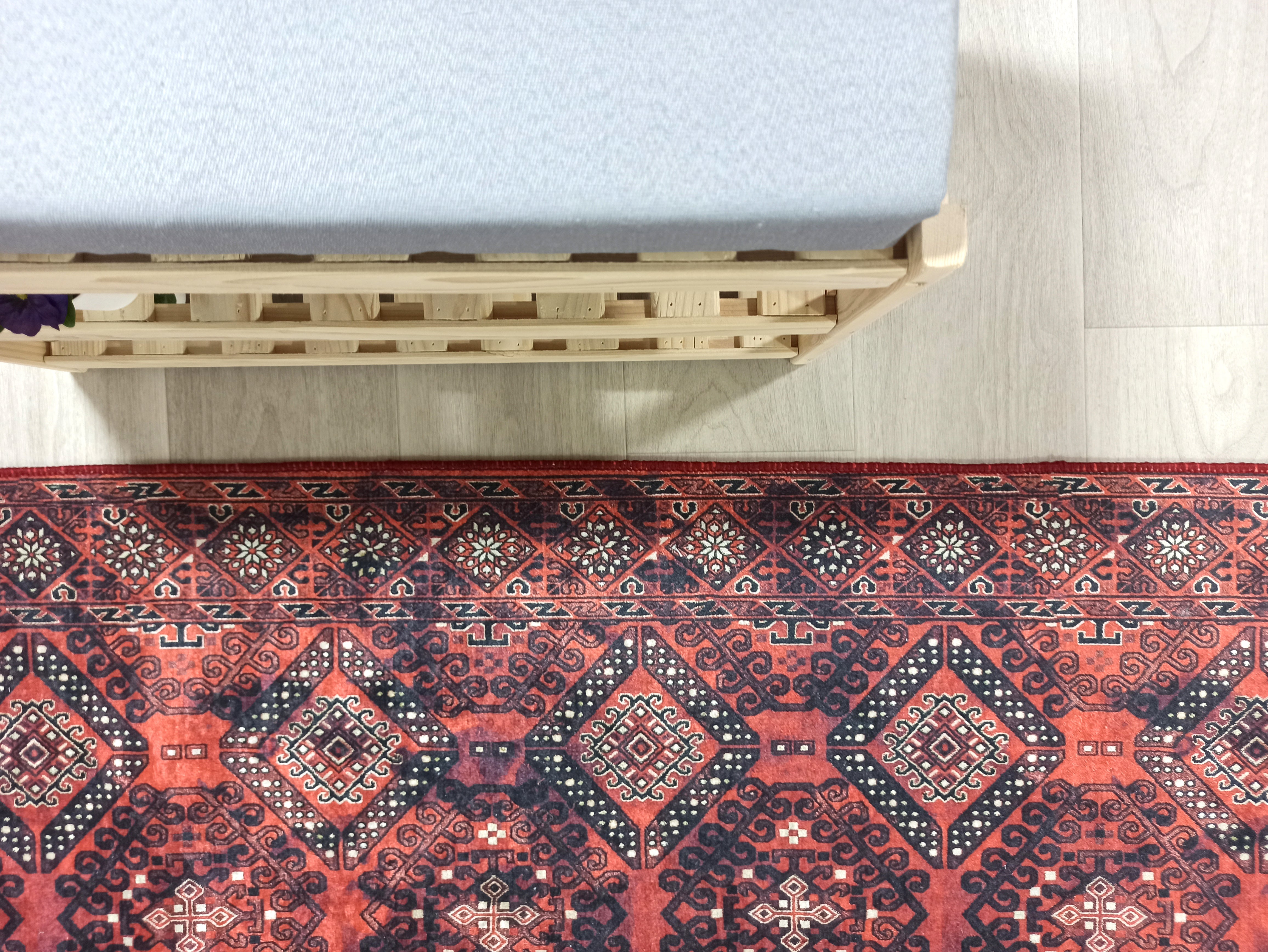 Red Turkish Vintage Runner Area Rug