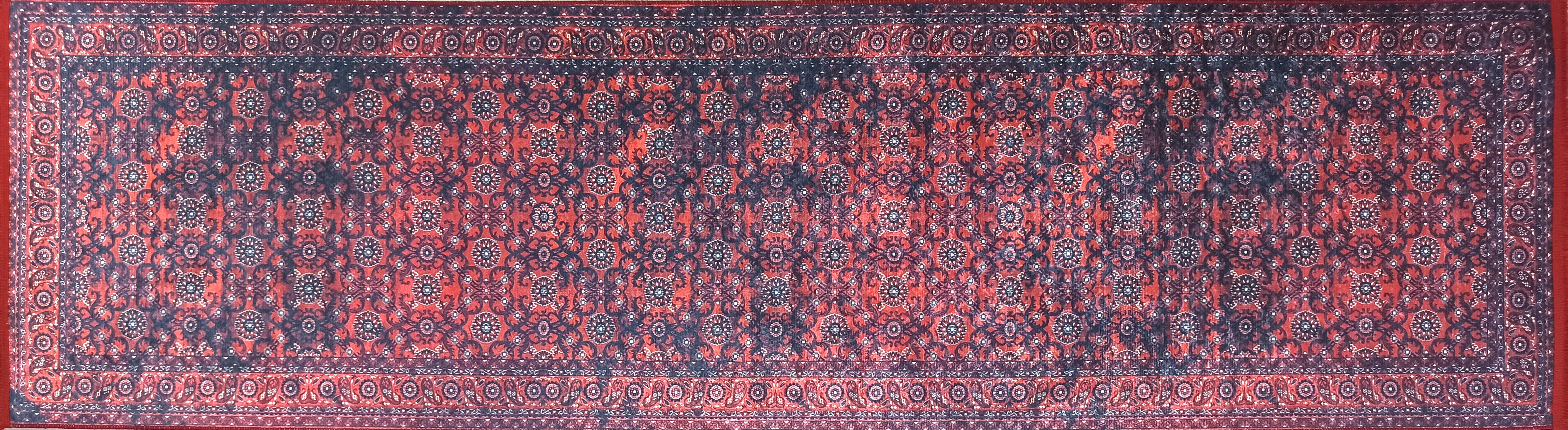 Red Persian Heriz Vintage Style Runner & Rug