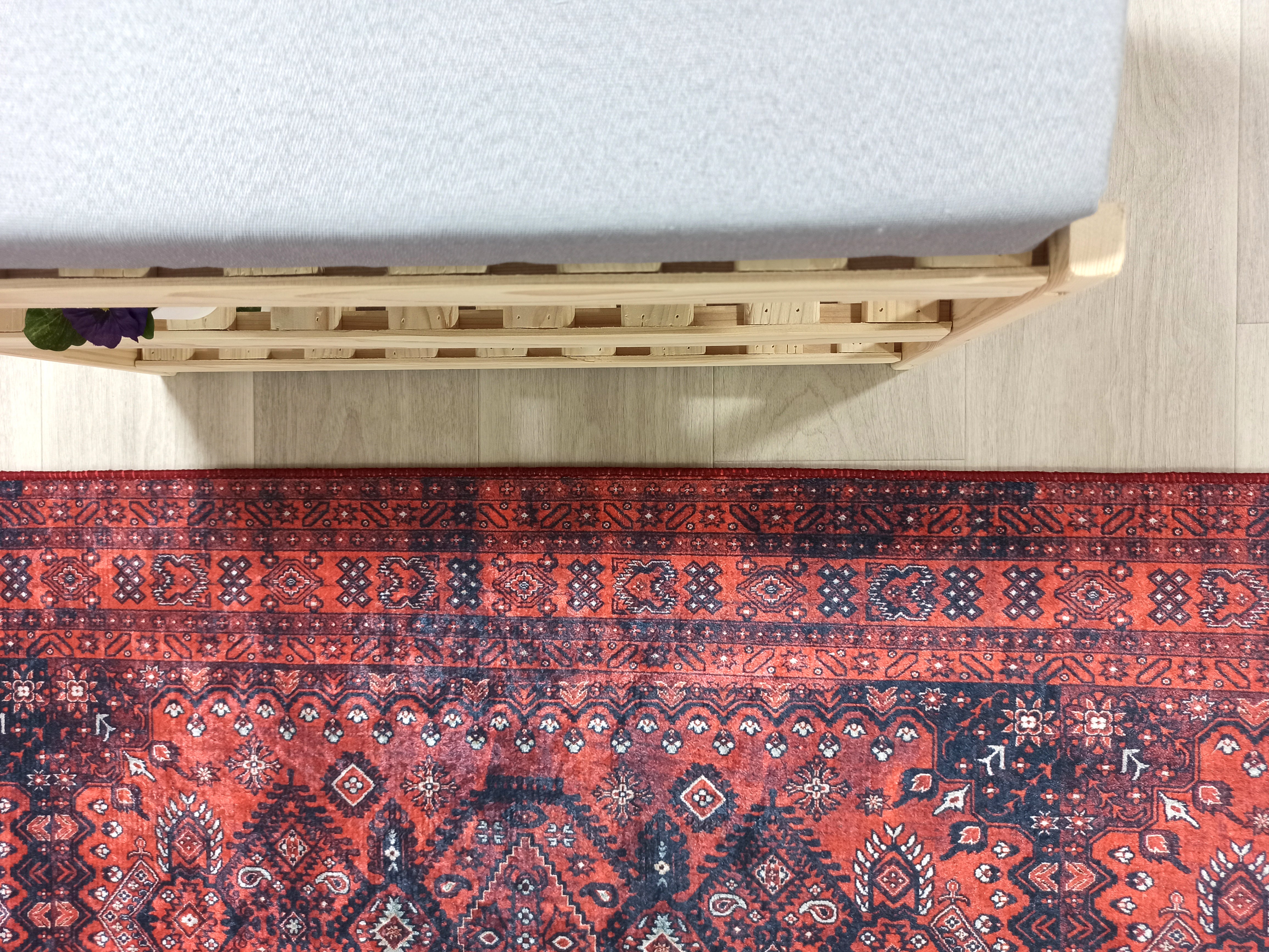 Turkish Central Medallion Burgundy Claret Red Rug