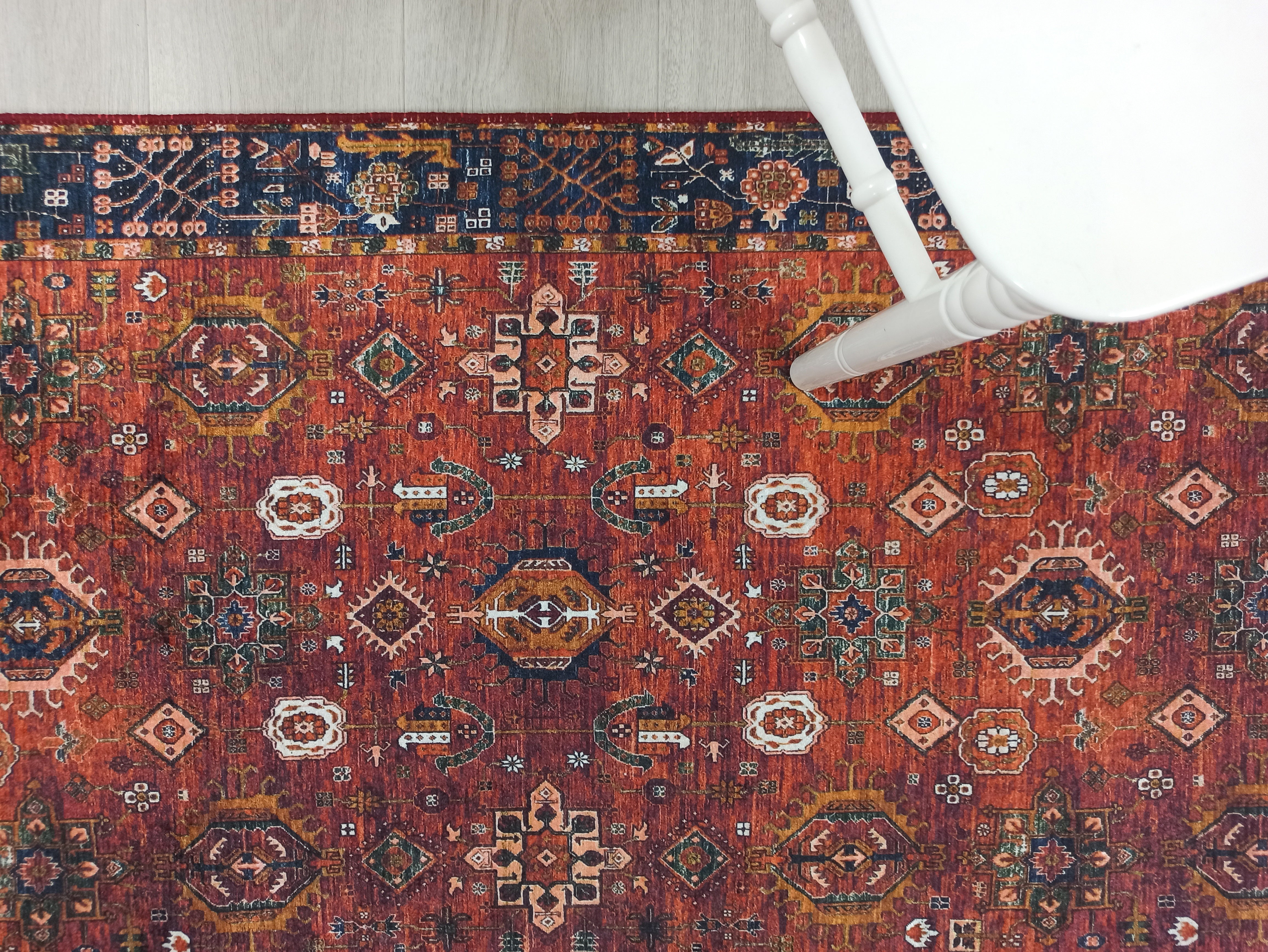 Red Turkish Vintage Traditional Carpet Modern Floor Decor Rug