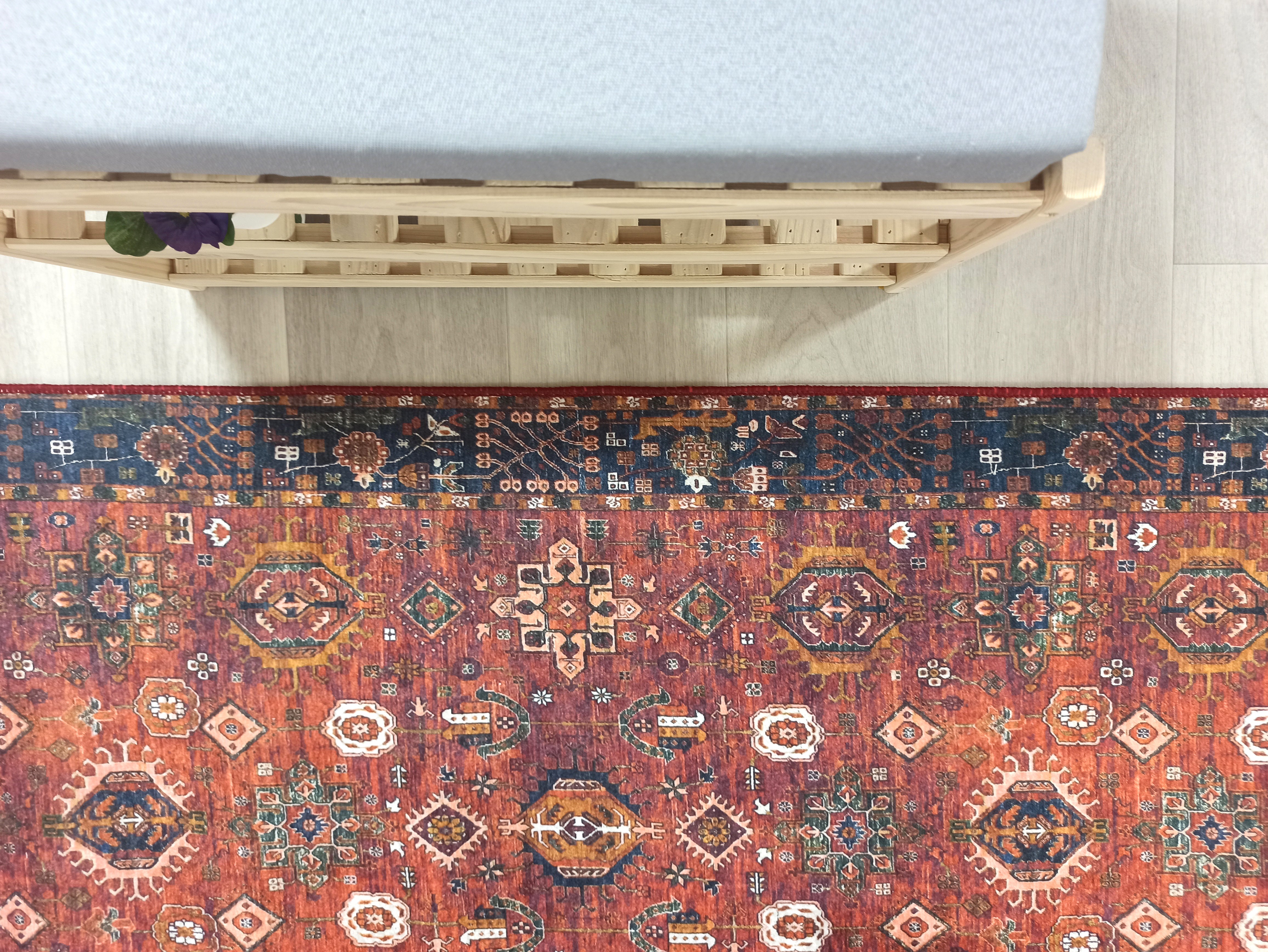 Red Turkish Vintage Traditional Carpet Modern Floor Decor Rug