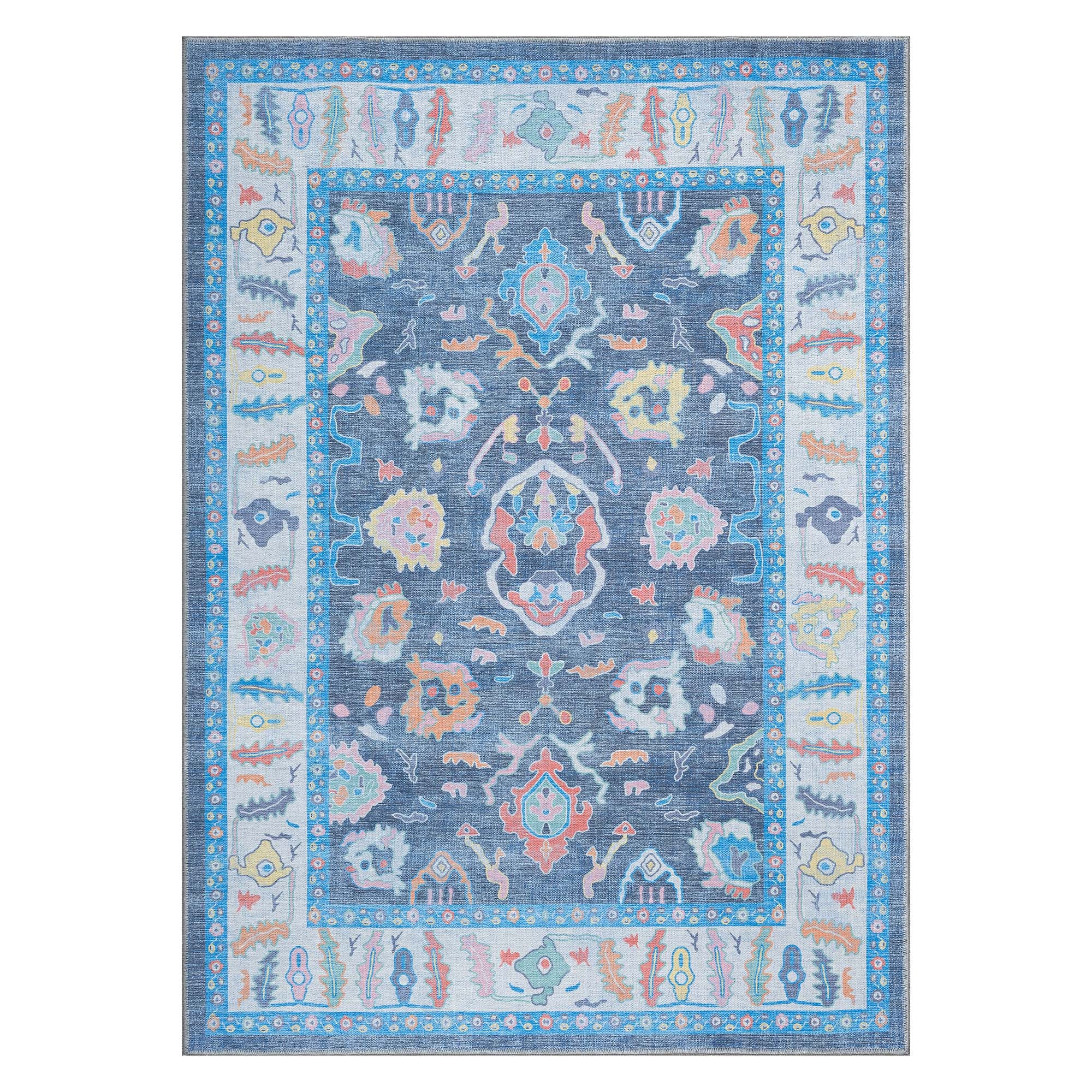 Adeline Pastel Blue Modern Oushak Rug