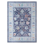 Munira Pastel Navy Blue Modern Oushak Rug