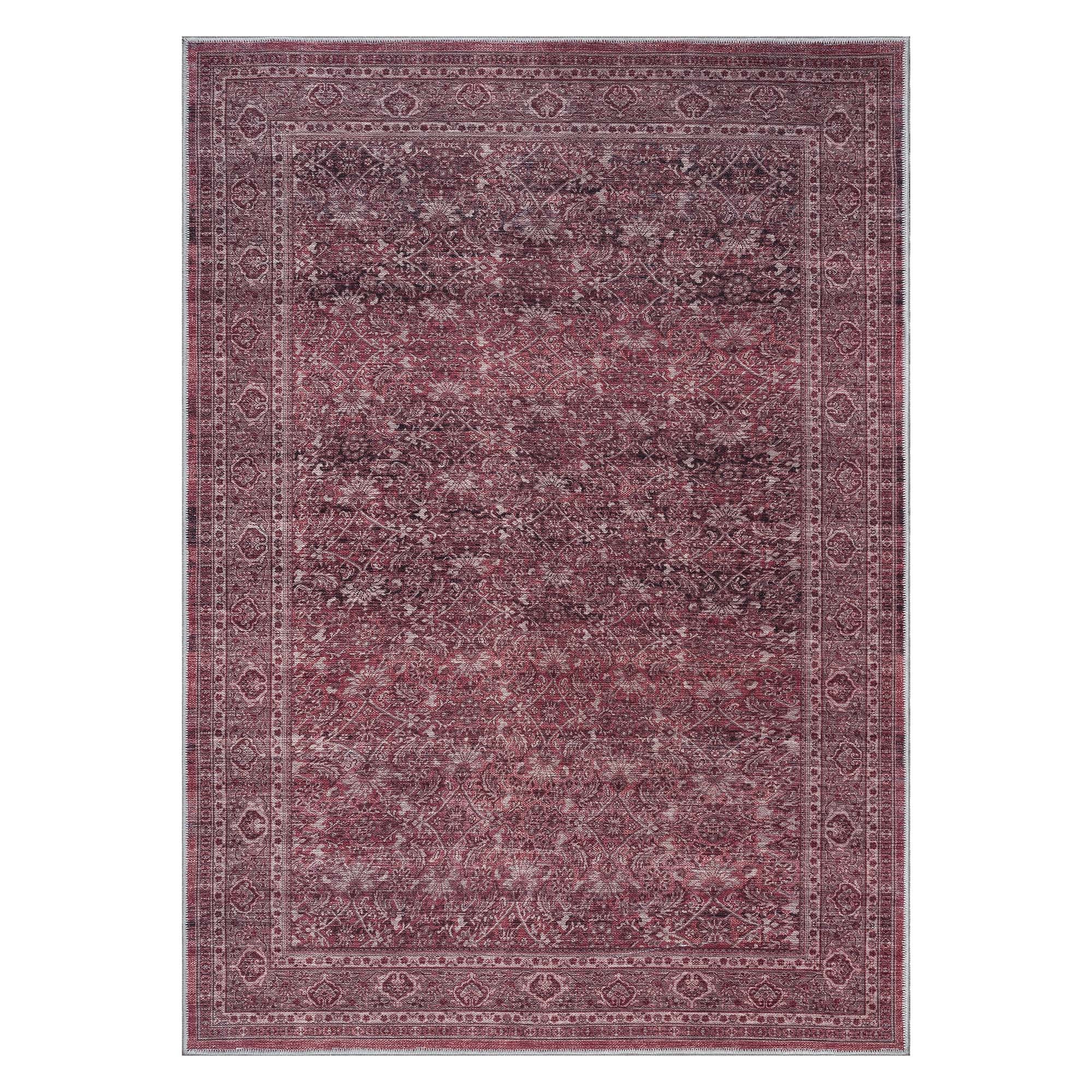 Hermine Red Brown Distressed Persian Vintage Rug