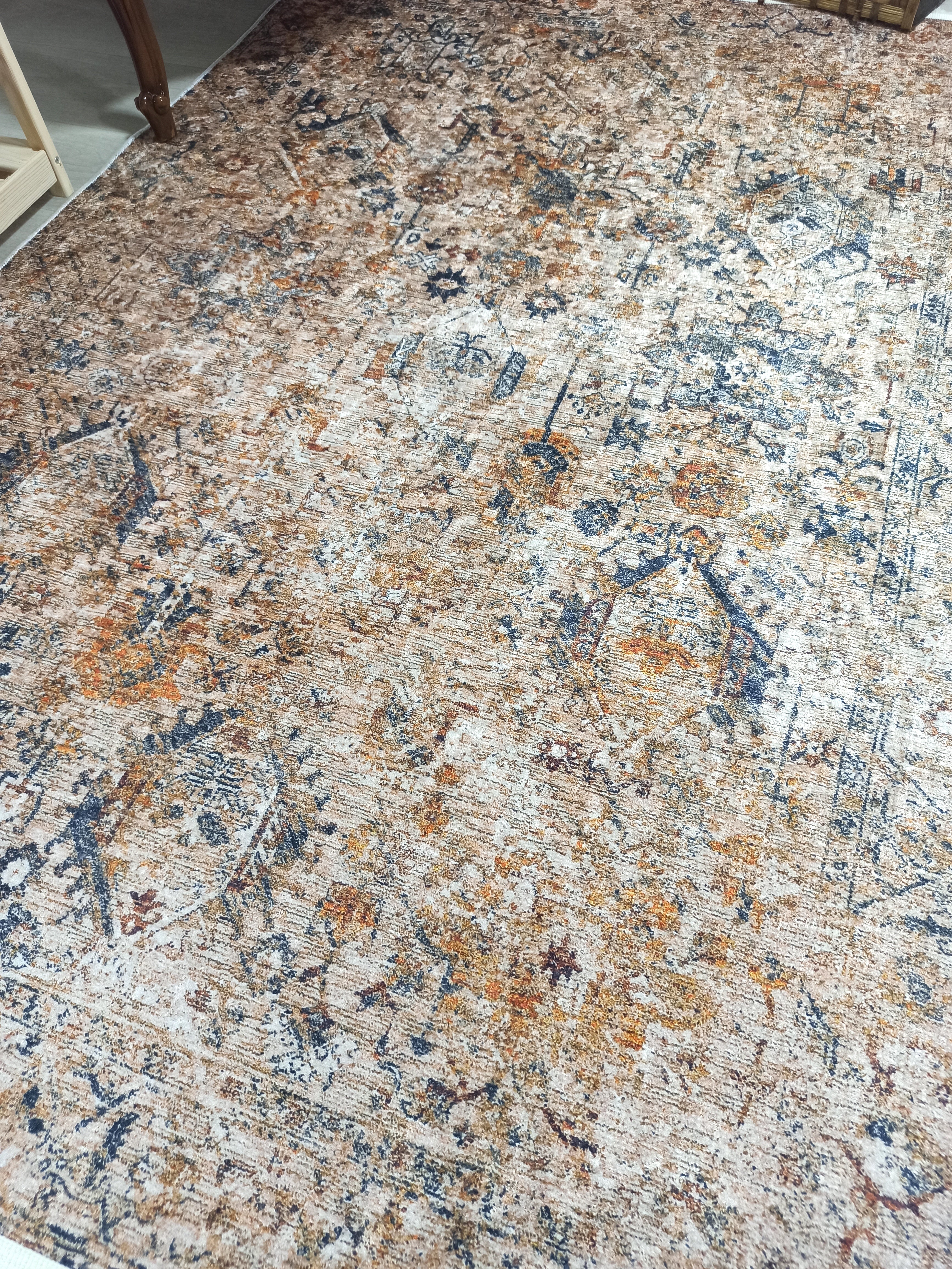 Persian Style Brown Beige Vintage Design Rug