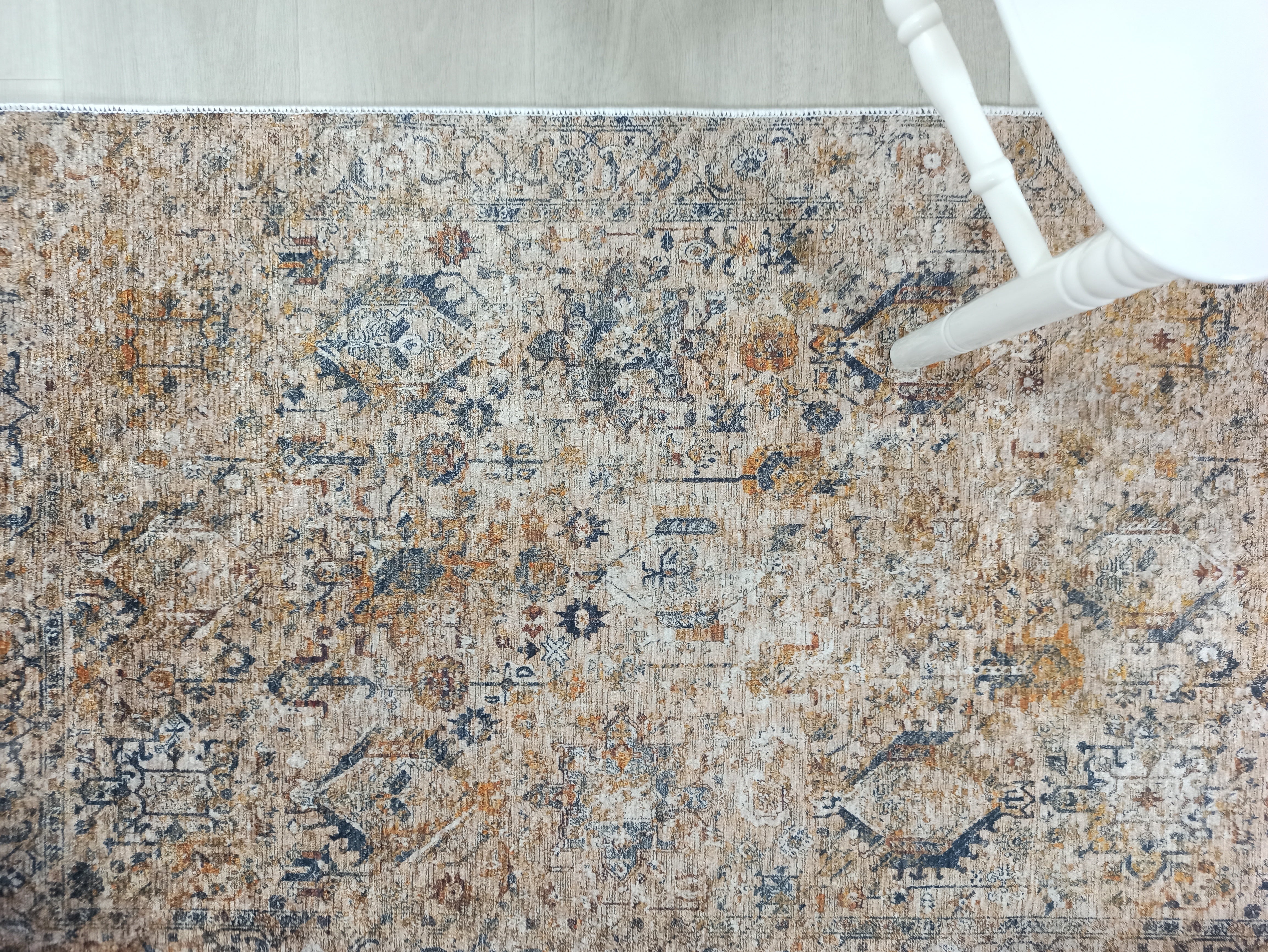 Persian Style Brown Beige Vintage Design Rug