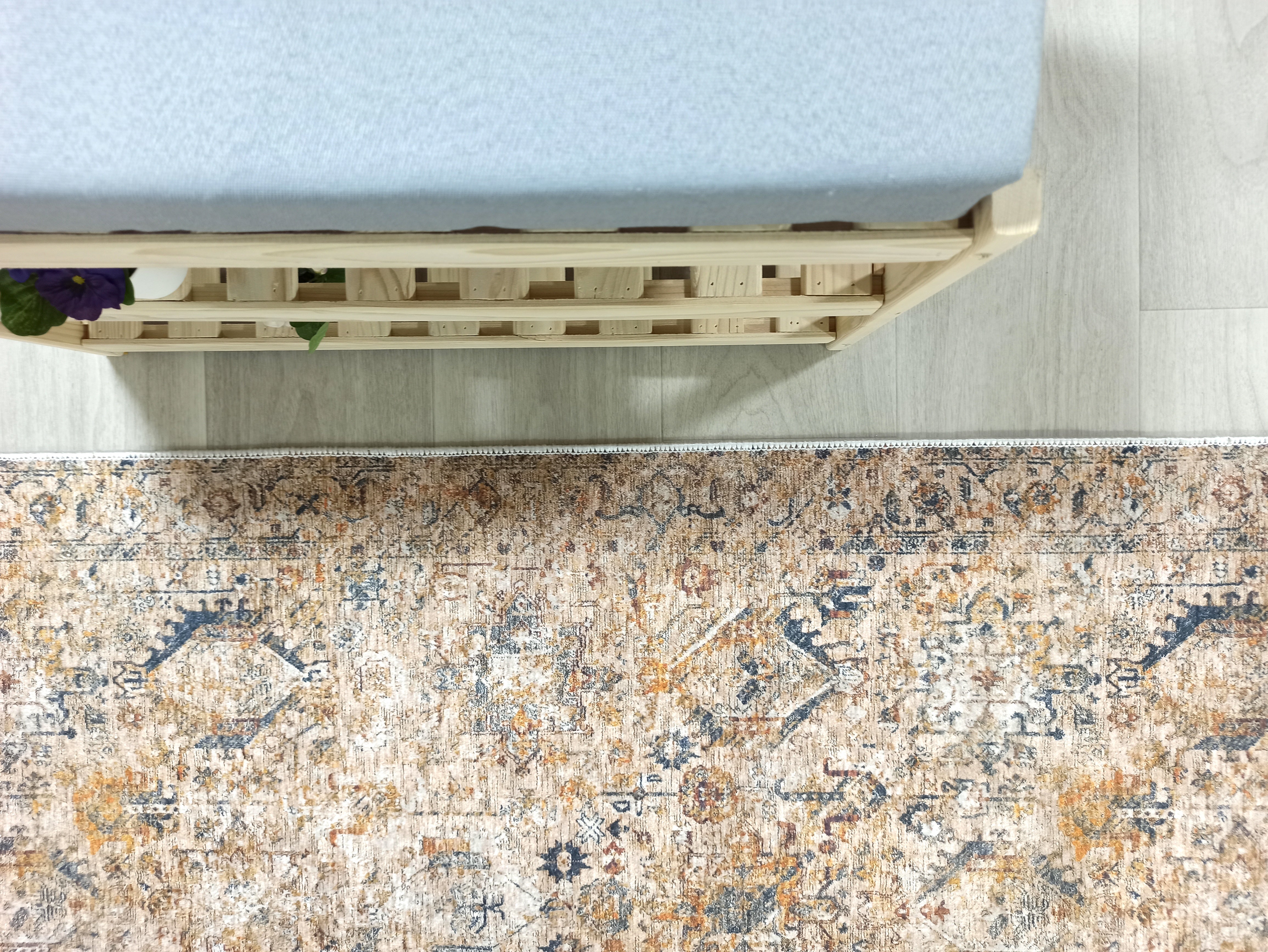 Persian Style Brown Beige Vintage Design Rug