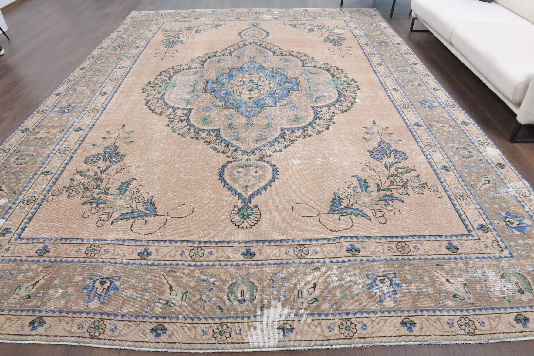 One-of-a-kind 1970s Persian vintage area rug in wool, 9'10" x 12'10"