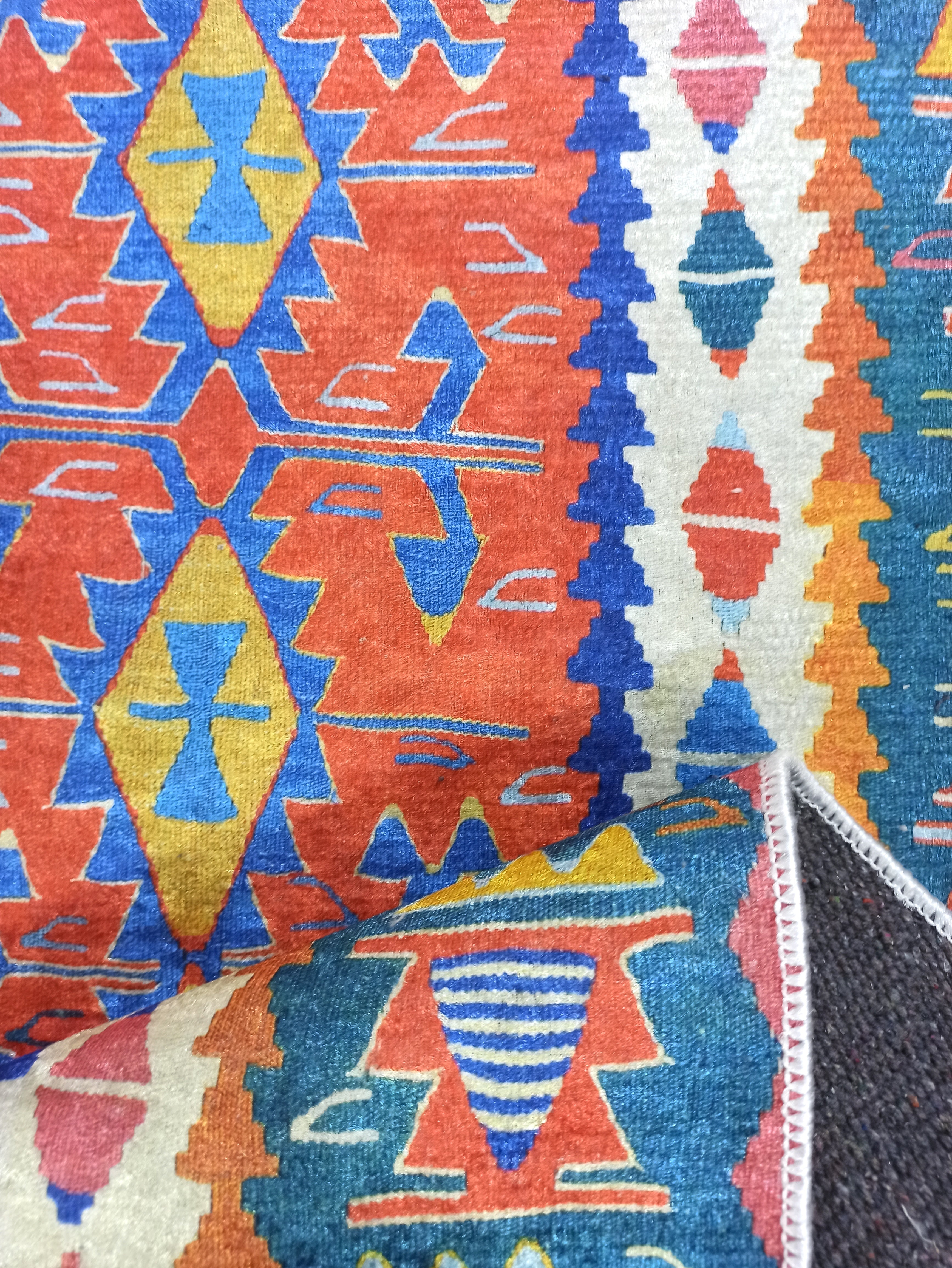 Kilim Style Runner &amp; Rug, Multi Color Rug, Modern Home Décor