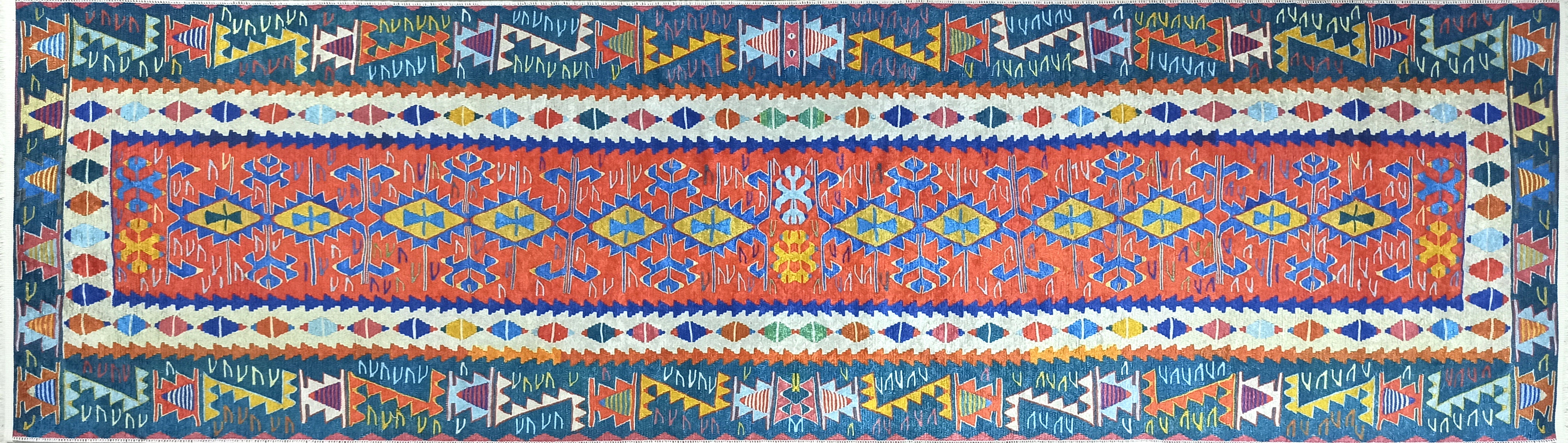 Kilim Style Runner &amp; Rug, Multi Color Rug, Modern Home Décor