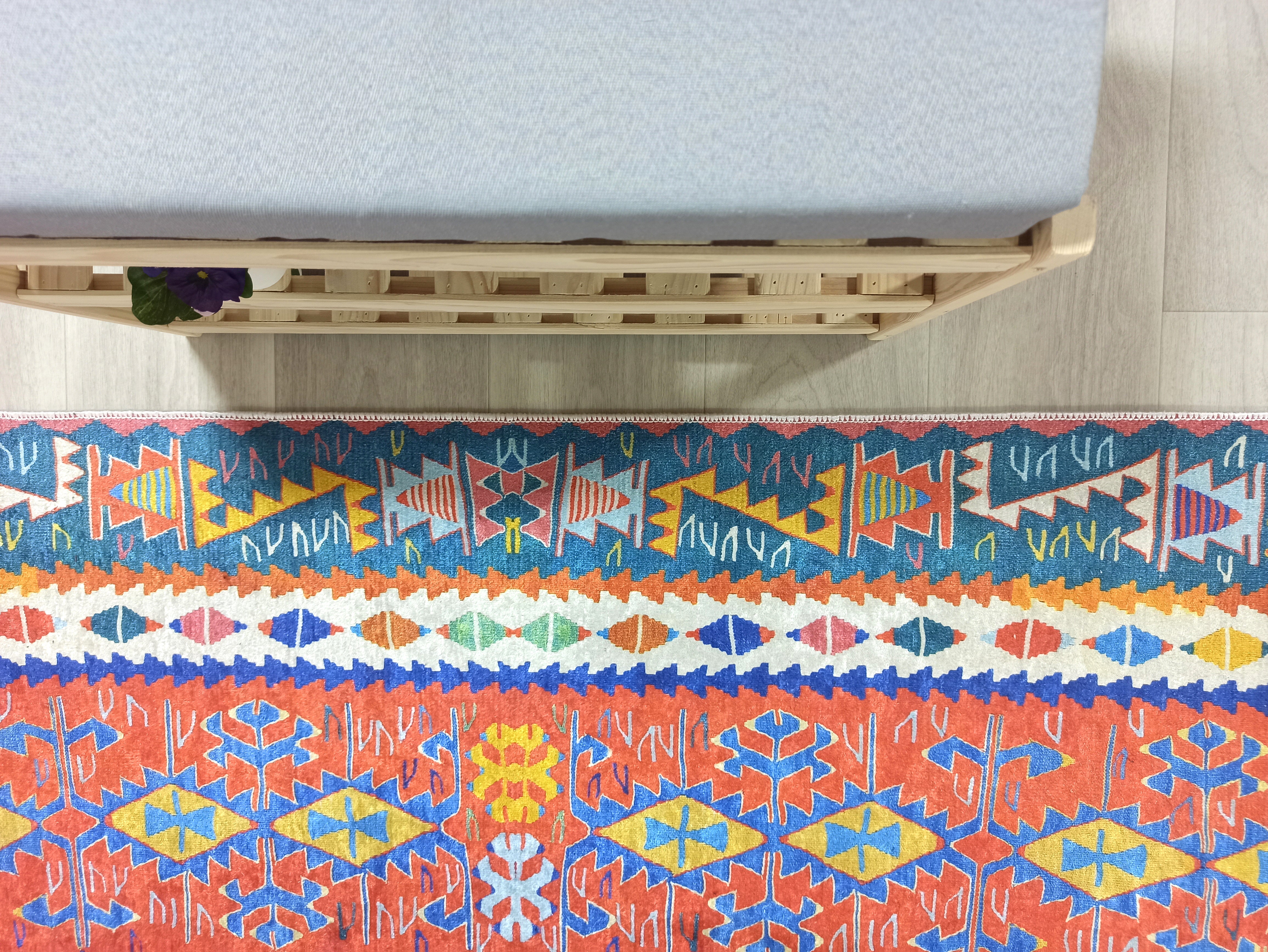 Kilim Style Runner &amp; Rug, Multi Color Rug, Modern Home Décor