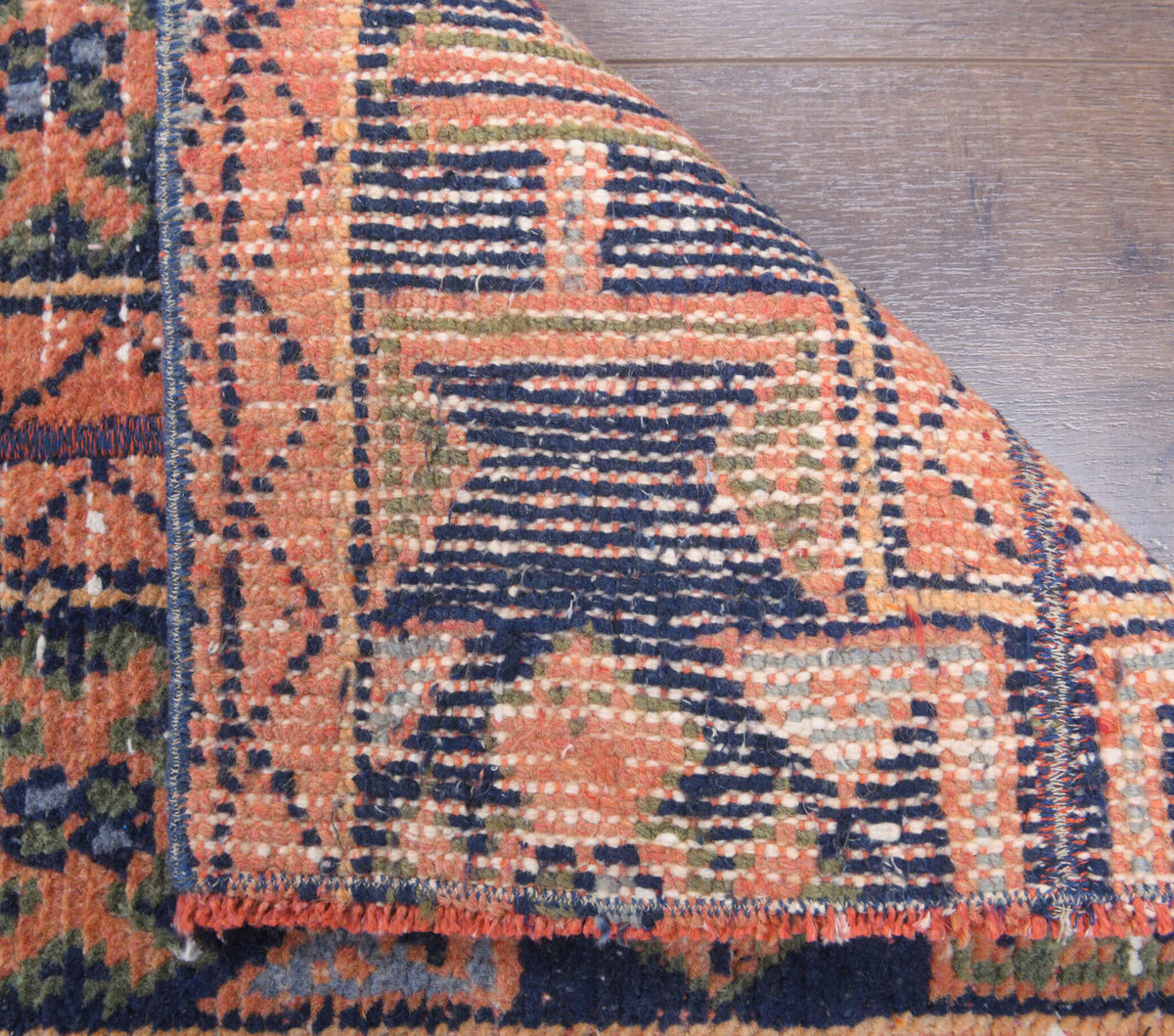 One-of-a-kind 1970s Anatolian vintage patchwork runner rug in wool, 1'5" x 11'
