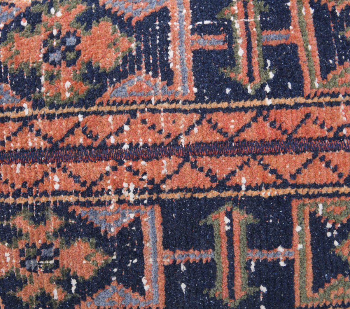 44x335 cm vintage patchwork Anatolian runner rug – Aretepetra, low pile, wool