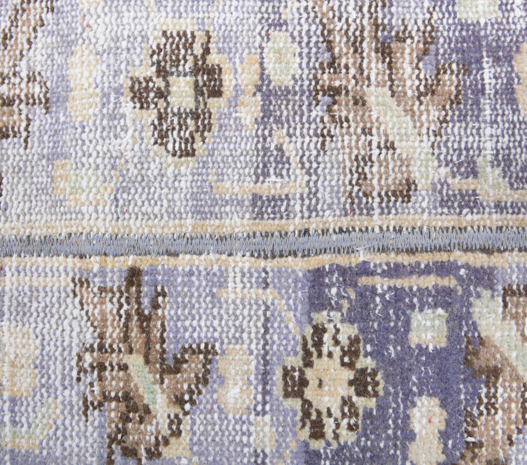 43x214 cm vintage patchwork Anatolian runner rug – Anthonassa, low pile, wool