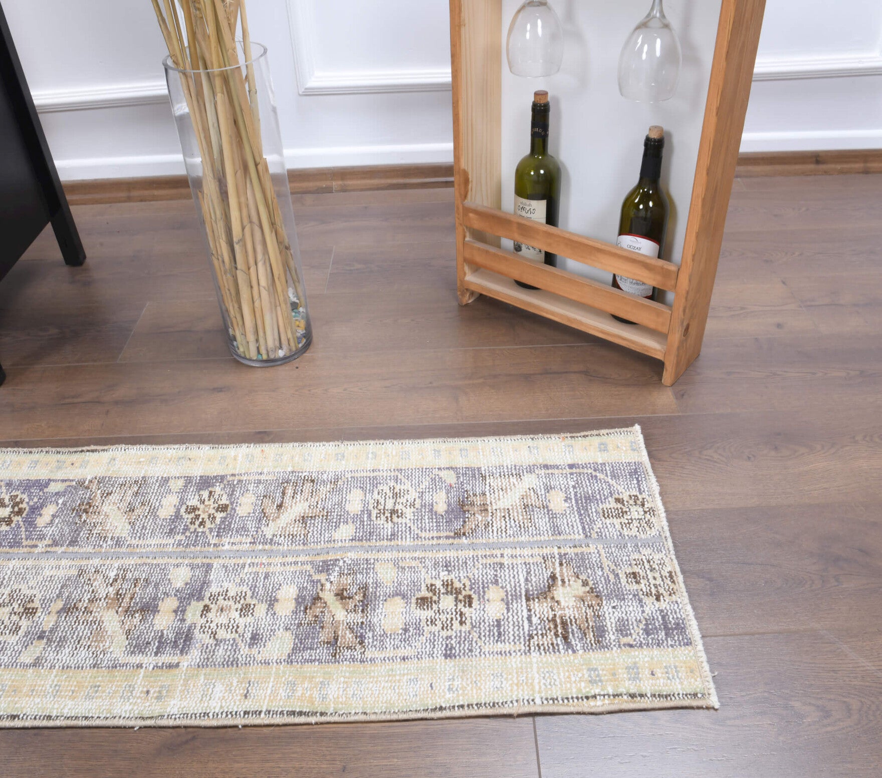 Authentic Anatolian vintage patchwork runner rug (1970s) with oriental design – one-of-a-kind at Fame Rugs