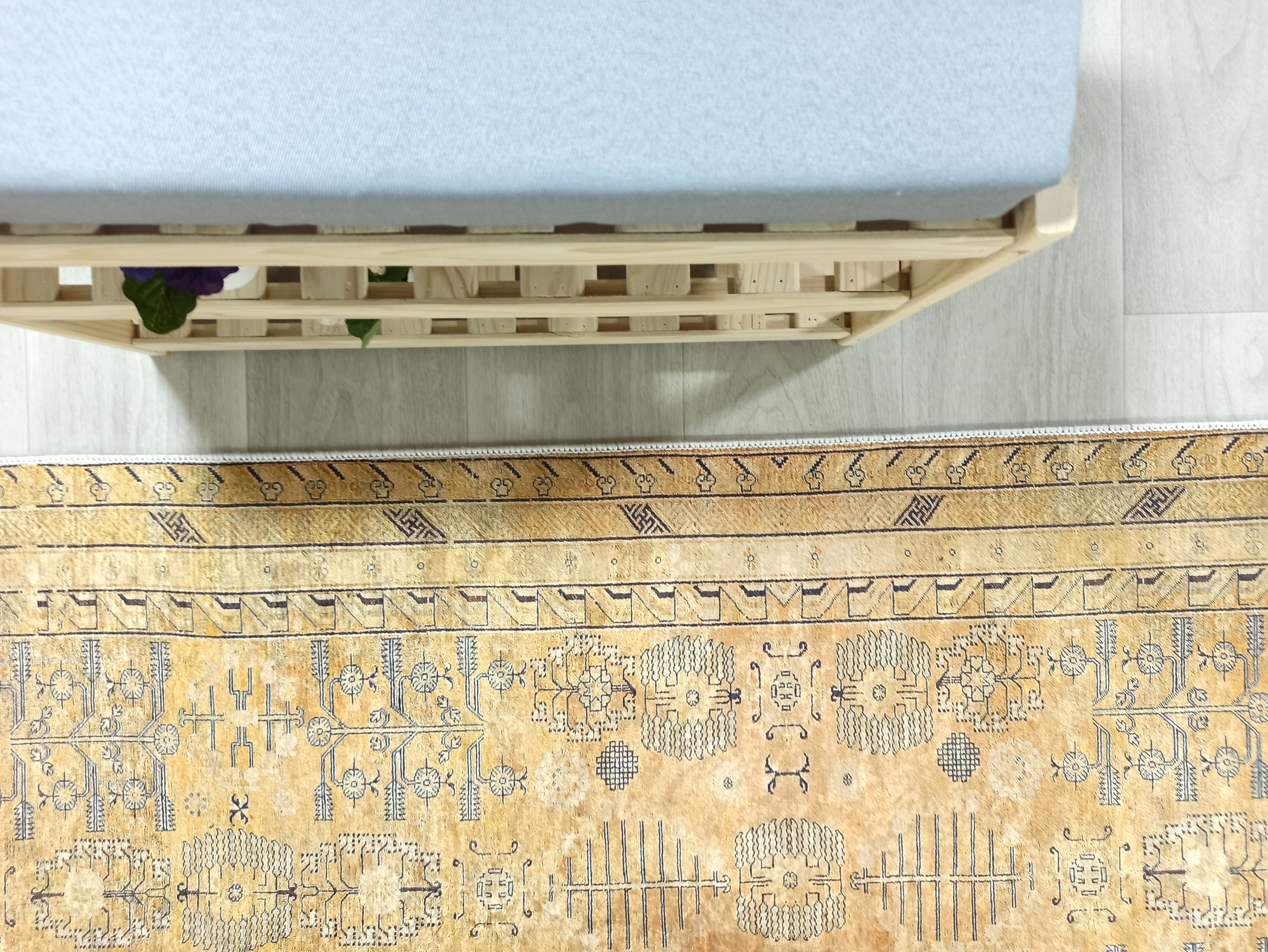 Persian Style Beige Yellow Vintage Design Rug