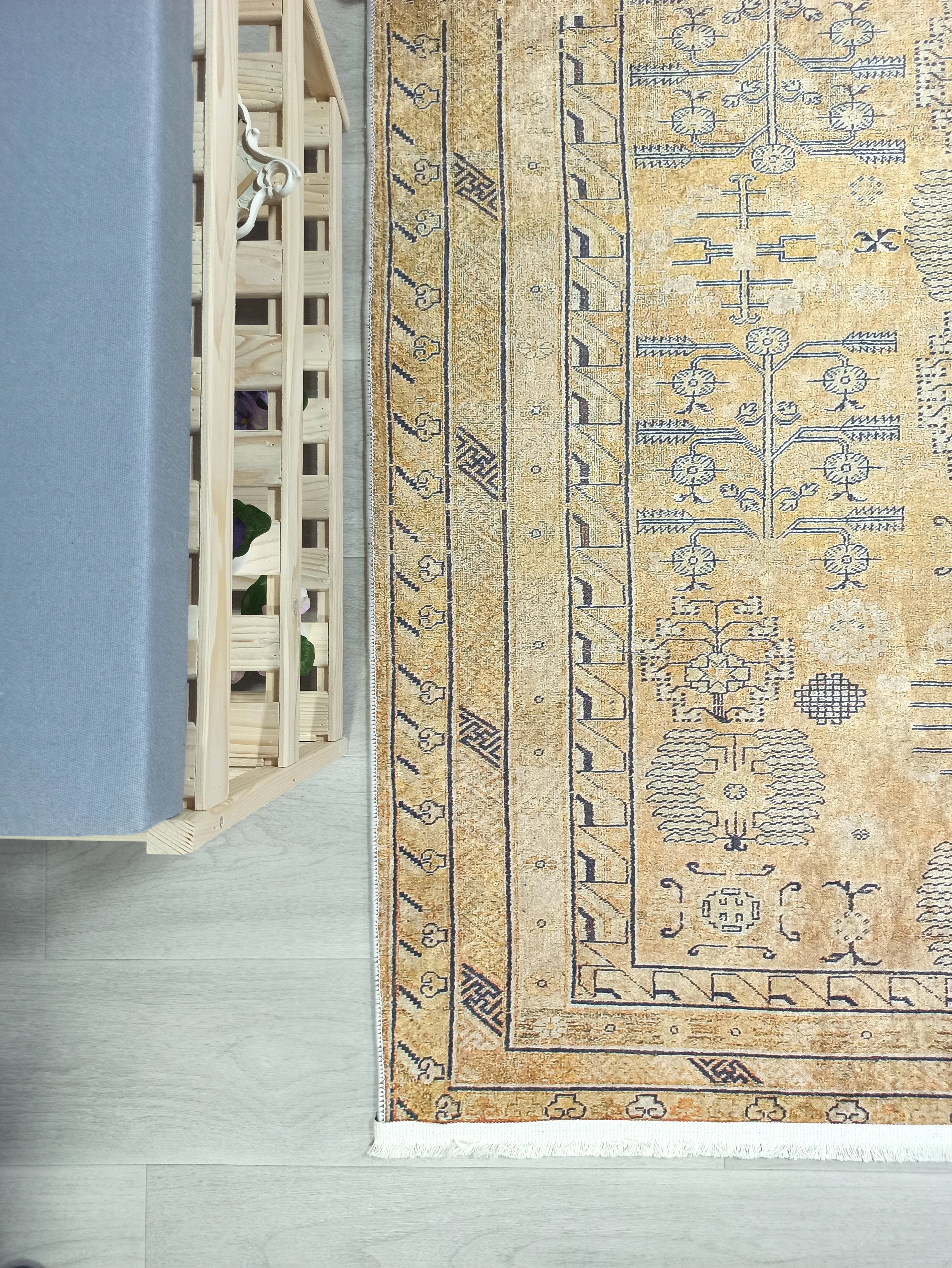 Persian Style Beige Yellow Vintage Design Rug