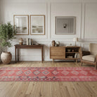 Humeyragul Bukuk Red & Pink Diamond Vintage Anatolian Runner by Fame Rugs – one-of-a-kind vintage runner