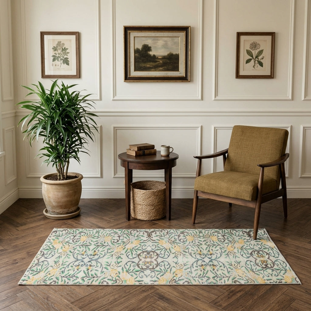 Dilbernur Dondu Botanic Vintage Anatolian Runner Rug by Fame Rugs – one-of-a-kind vintage runner from the 1970s